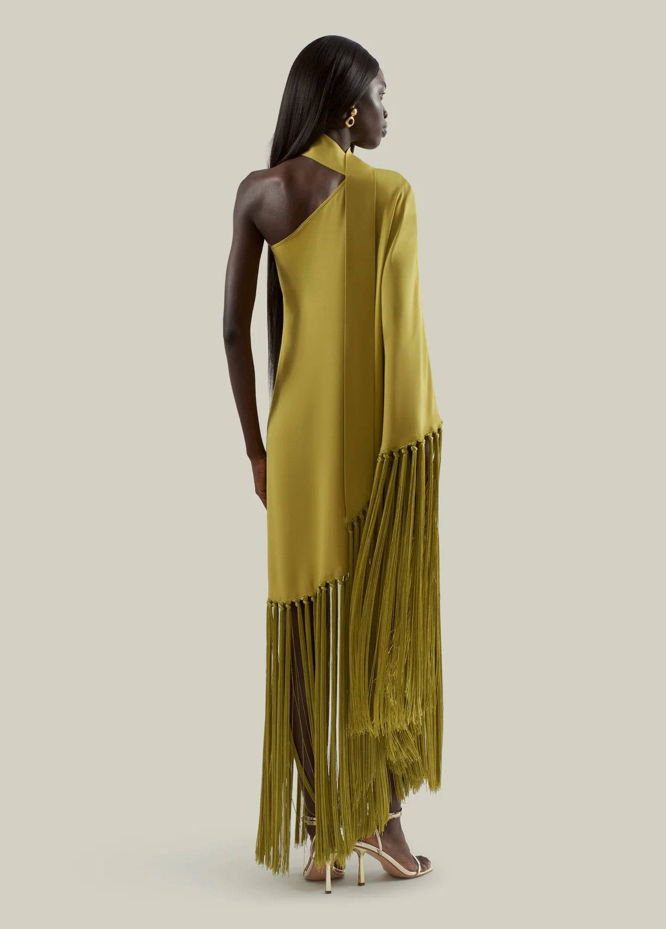 The Gunilla Dress in Gold Kiwi by Taller Marmo