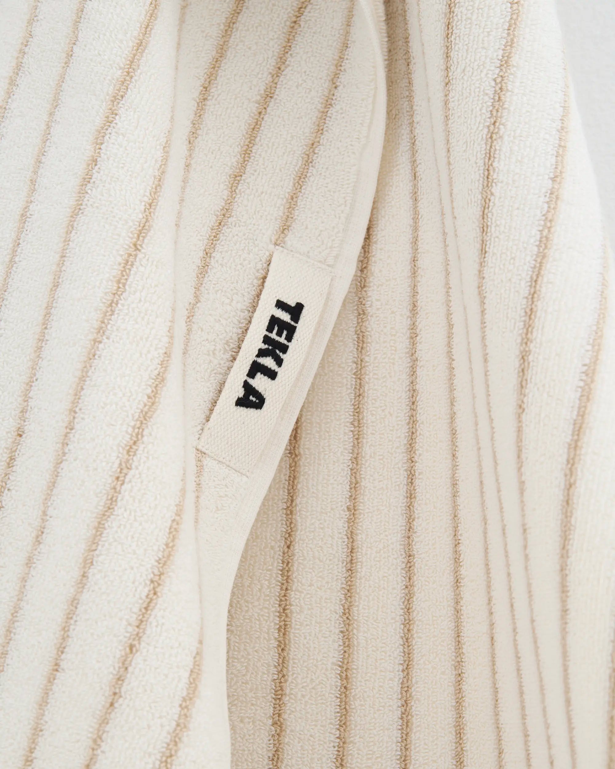 Tekla Striped Towels in Sienna