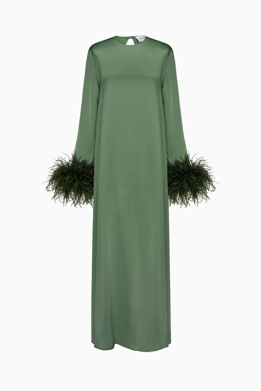 Daily Sleeper Suzi Maxi Dress with Detachable Feathers in Green