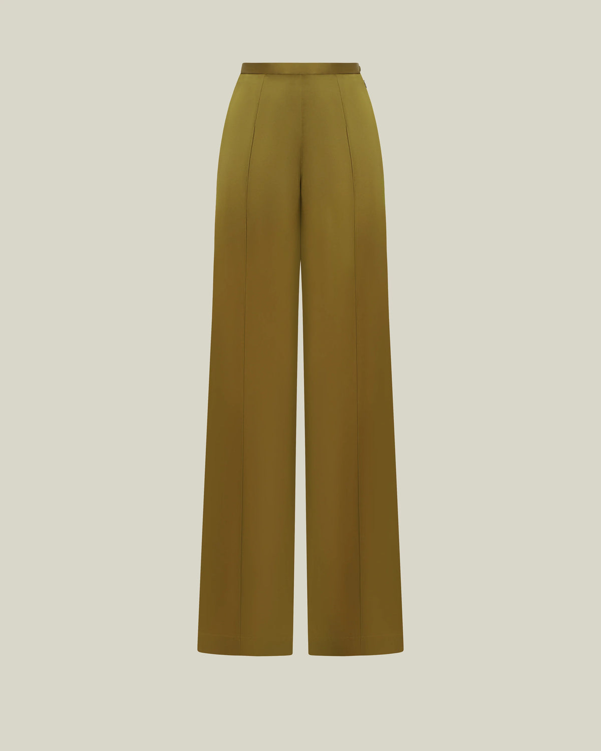 The Marlene Satin Pants in Antique Bronze by Taller Marmo