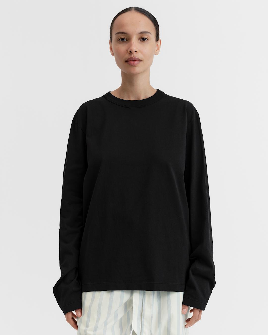 Black Long Sleeve T-Shirt by Tekla