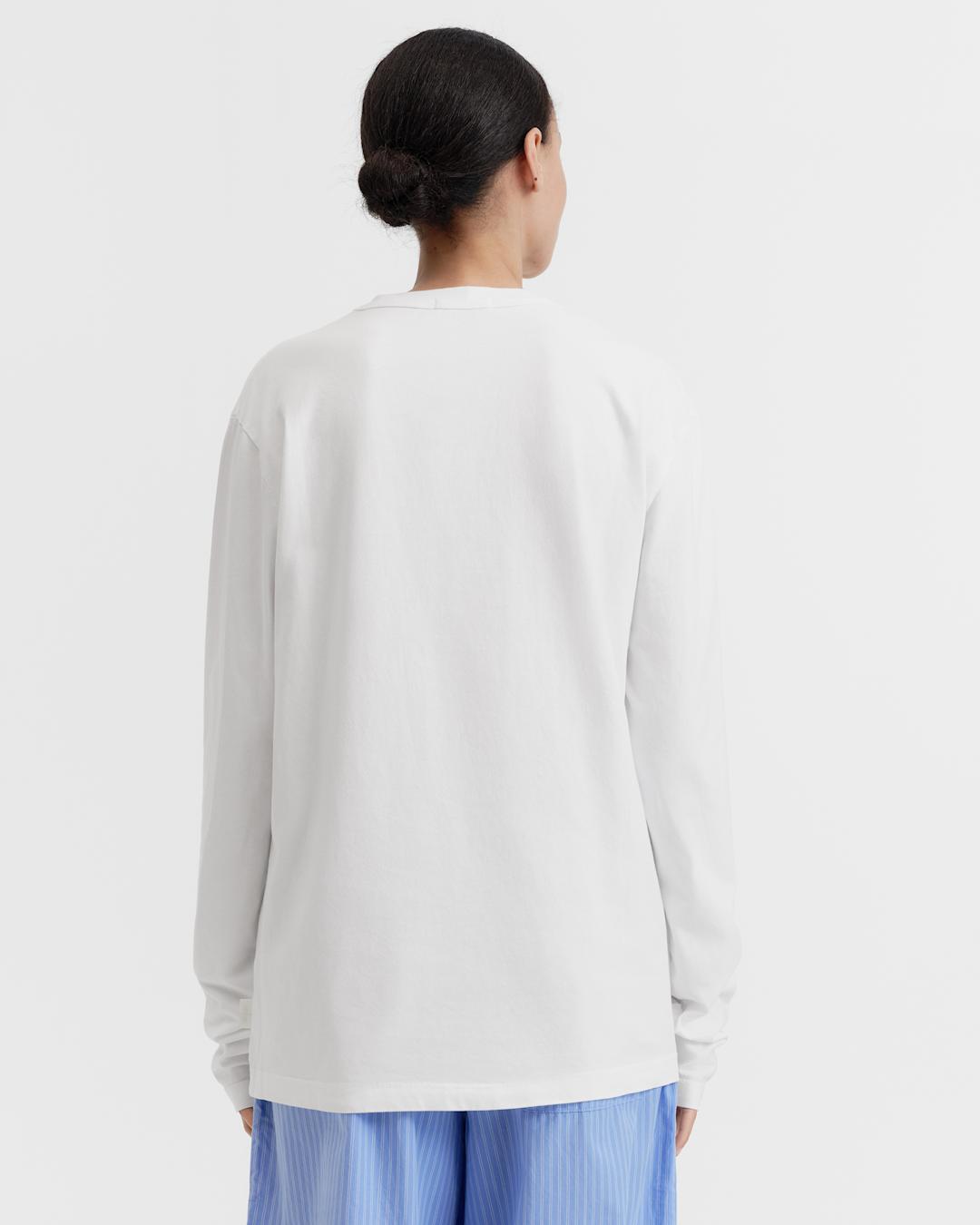 White Long Sleeve T-Shirt by Tekla