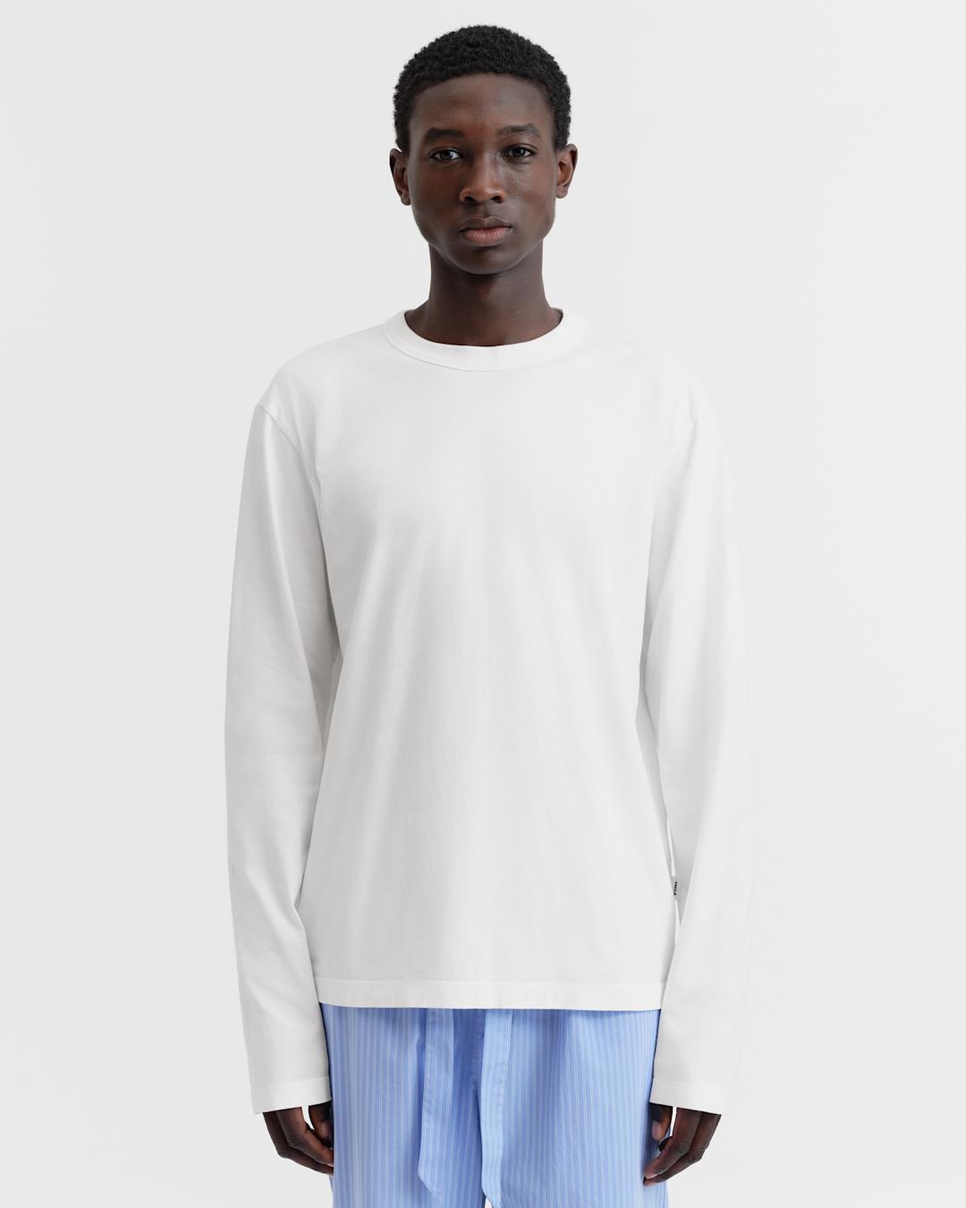 White Long Sleeve T-Shirt by Tekla
