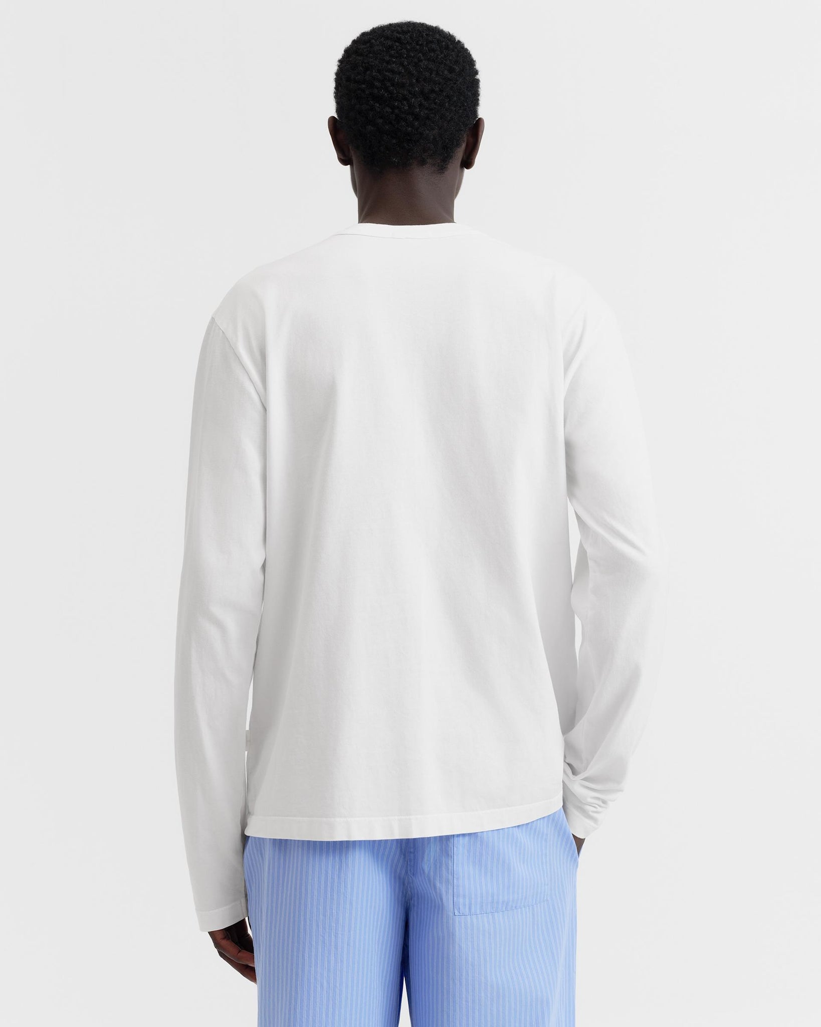 TEKLA Sleeping T-shirt Long Sleeved 白 The White Long Sleeve T-Shirt by Tekla – Blackbird Collection
