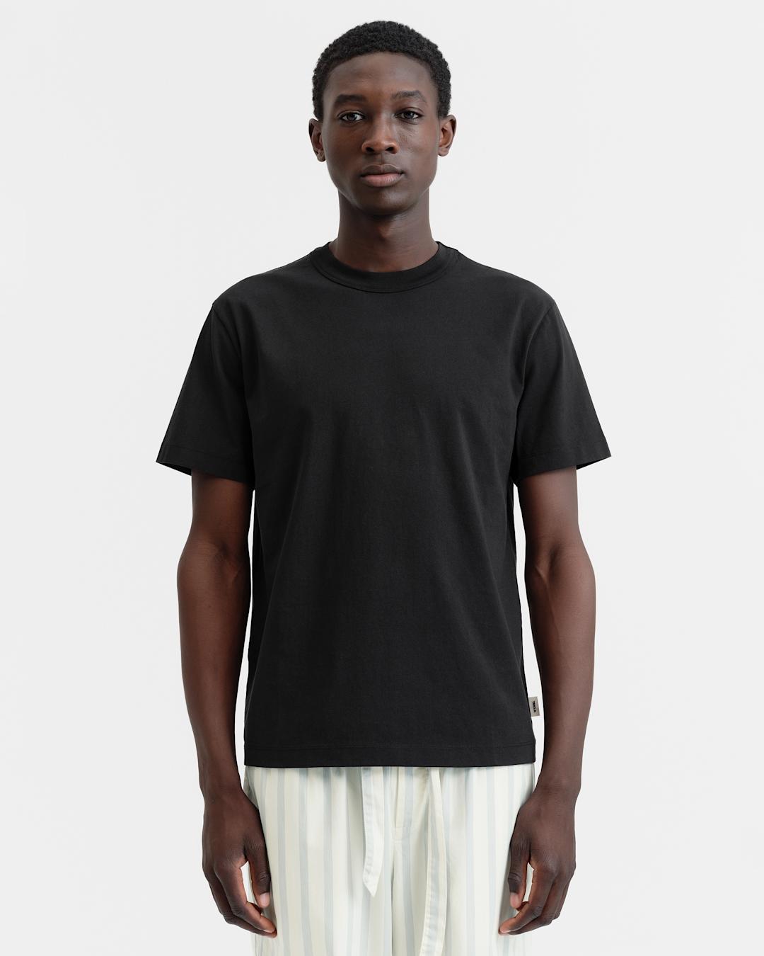 Black Short Sleeve T-Shirt by Tekla