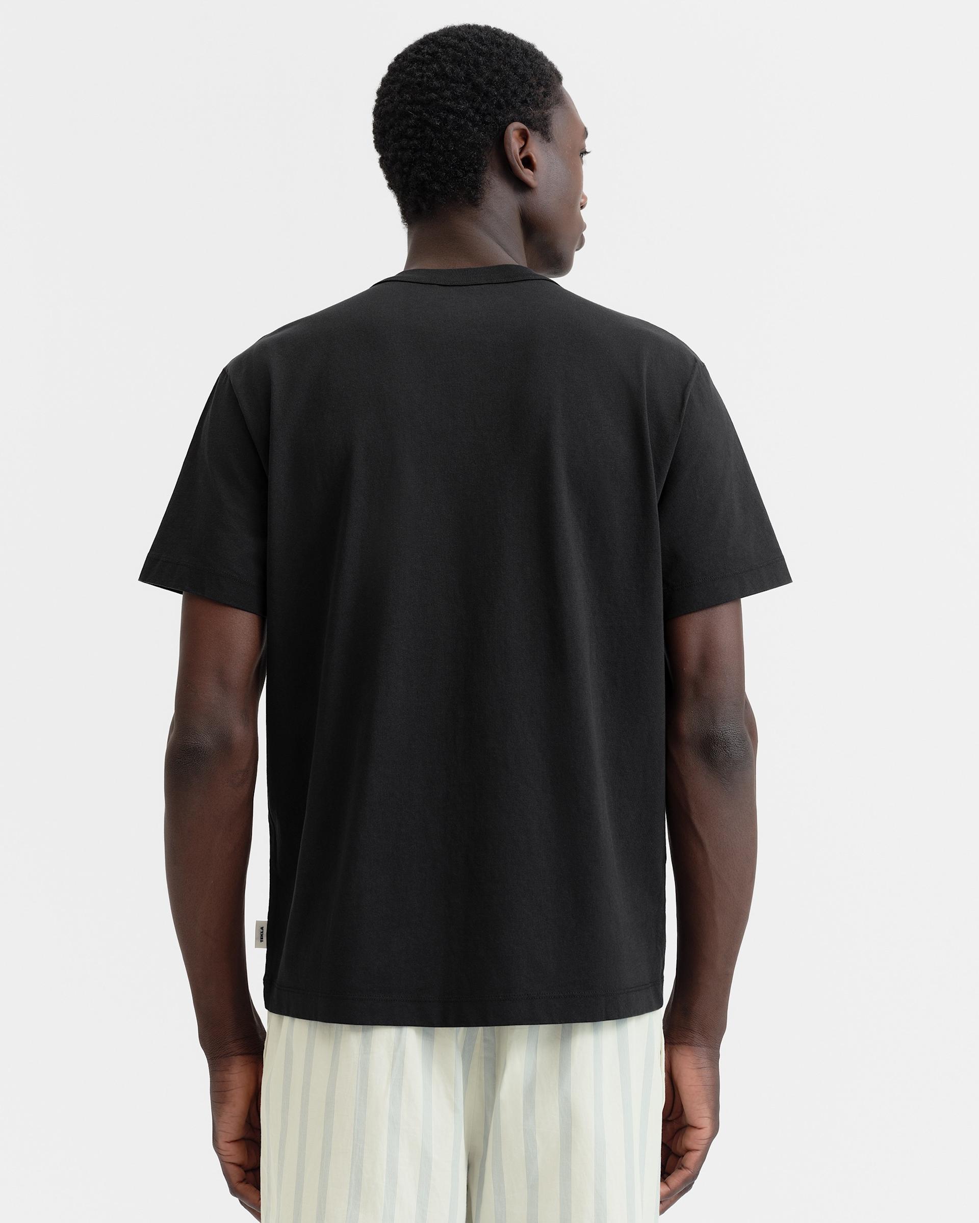Black Short Sleeve T-Shirt by Tekla