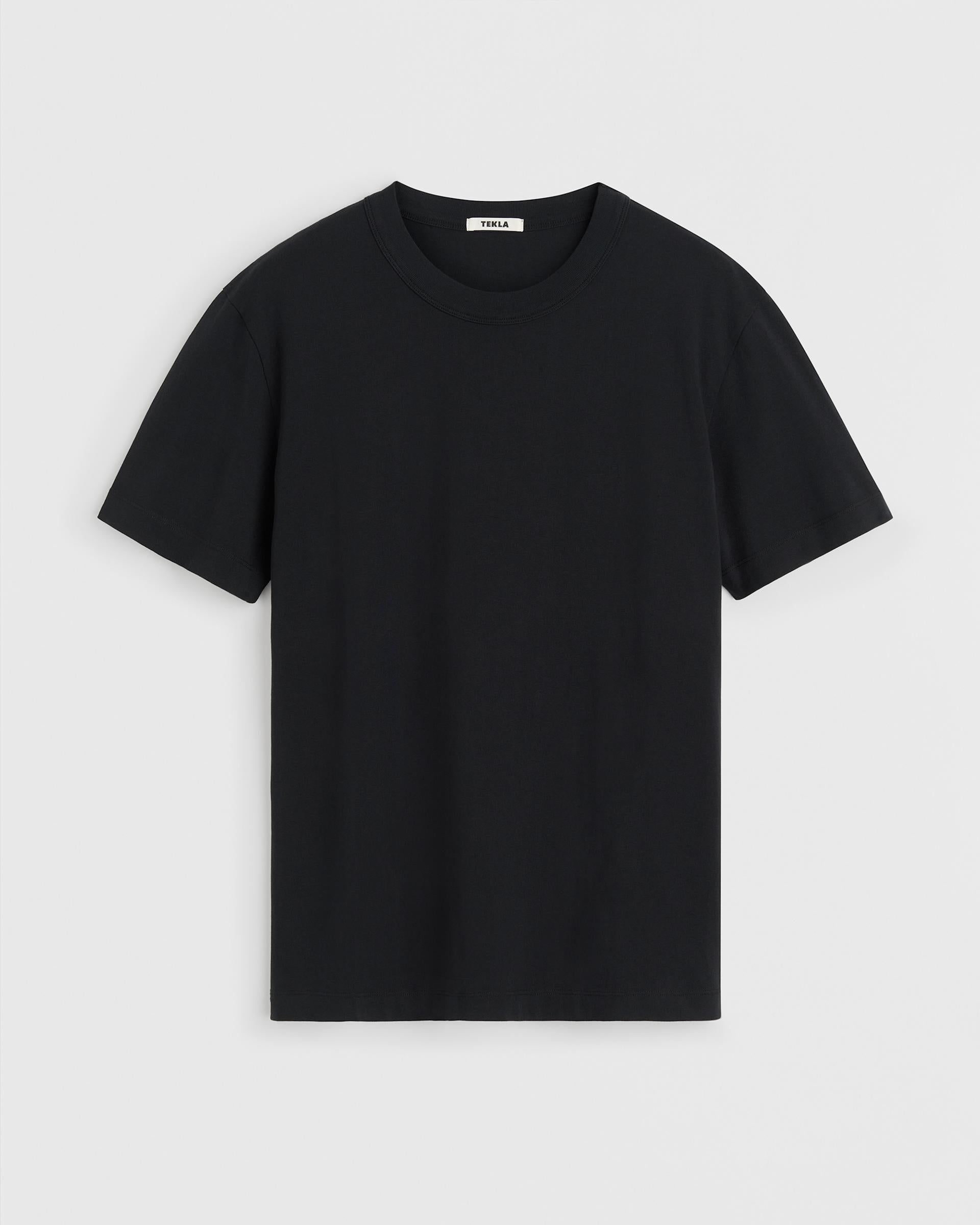 Black Short Sleeve T-Shirt by Tekla