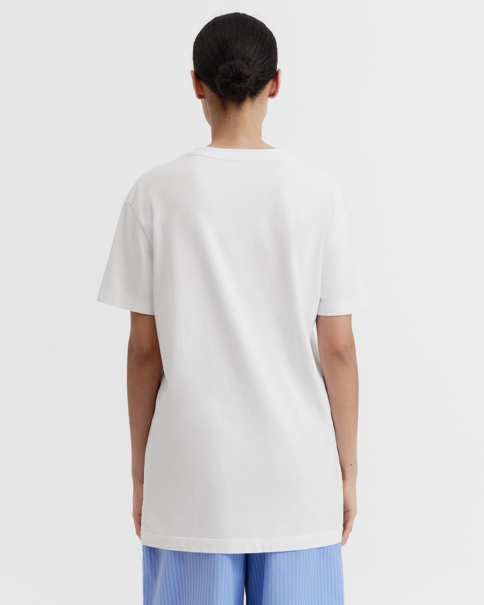 White Short Sleeve T-Shirt by Tekla