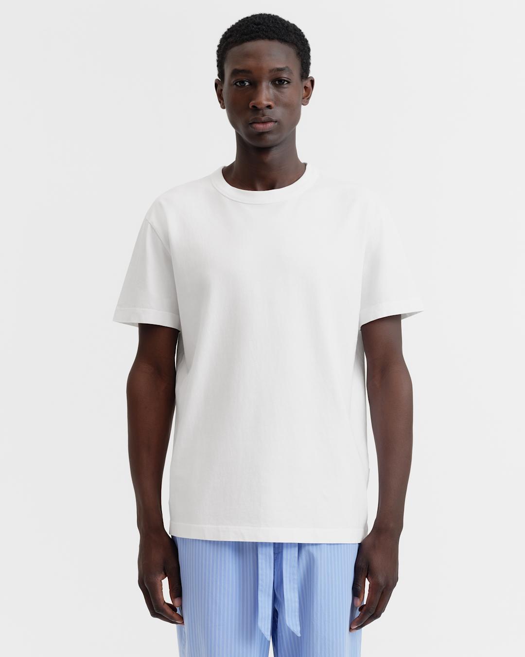 White Short Sleeve T-Shirt by Tekla