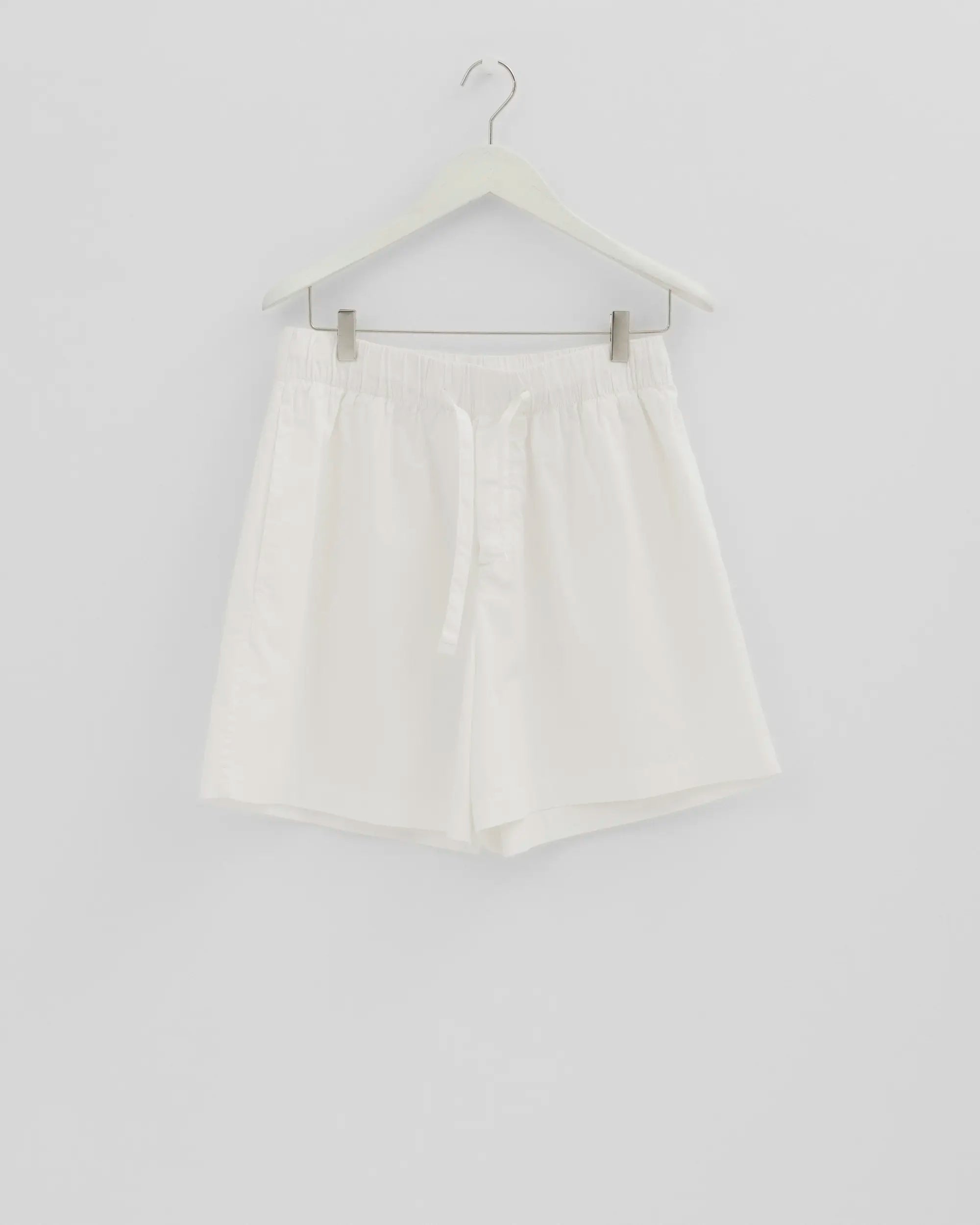 Tekla Poplin Shorts in Alabaster White