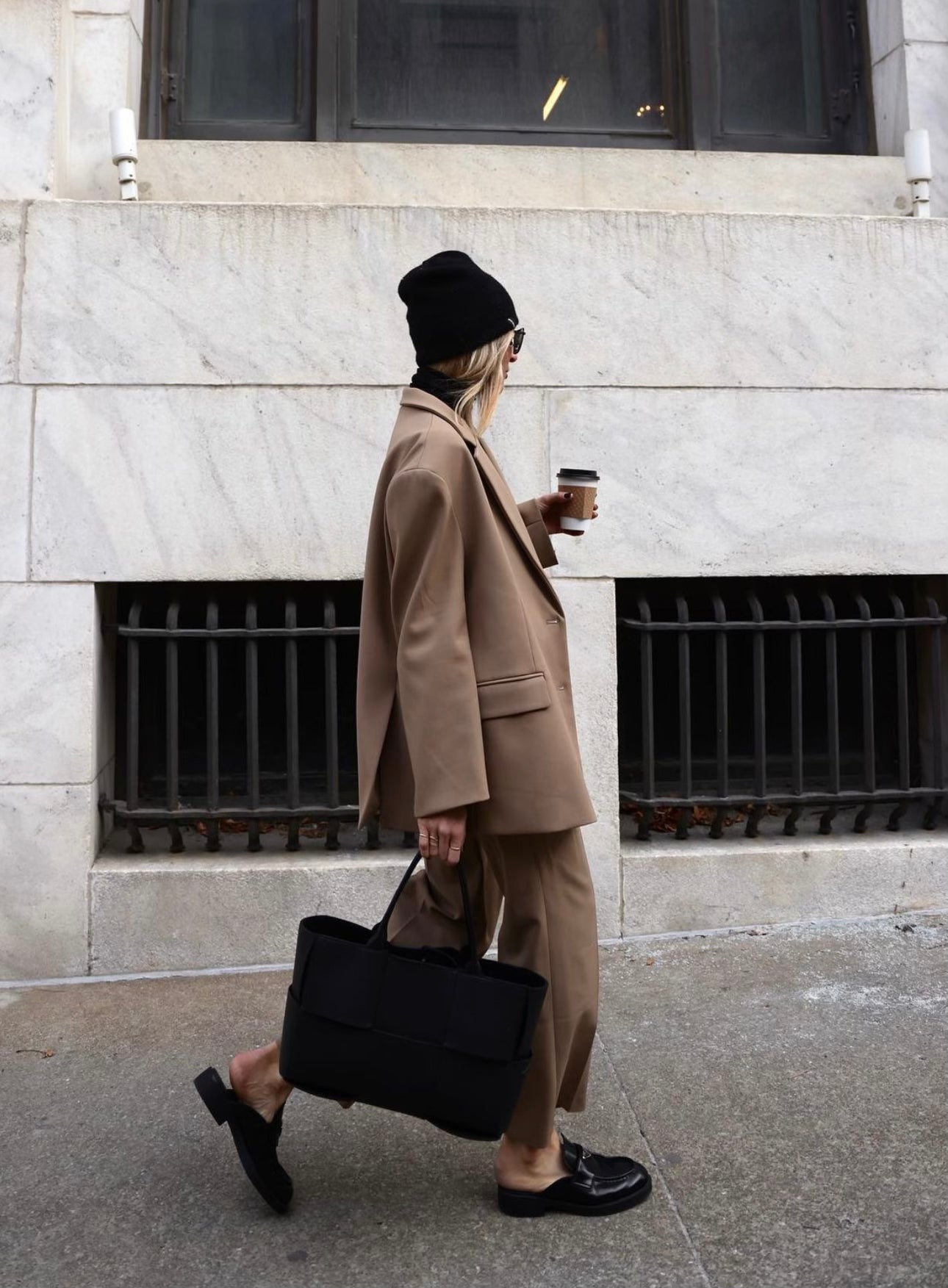 Black cashmere beanie winter essential by Amina Hood from Blackbird Collection's sustainable accessories