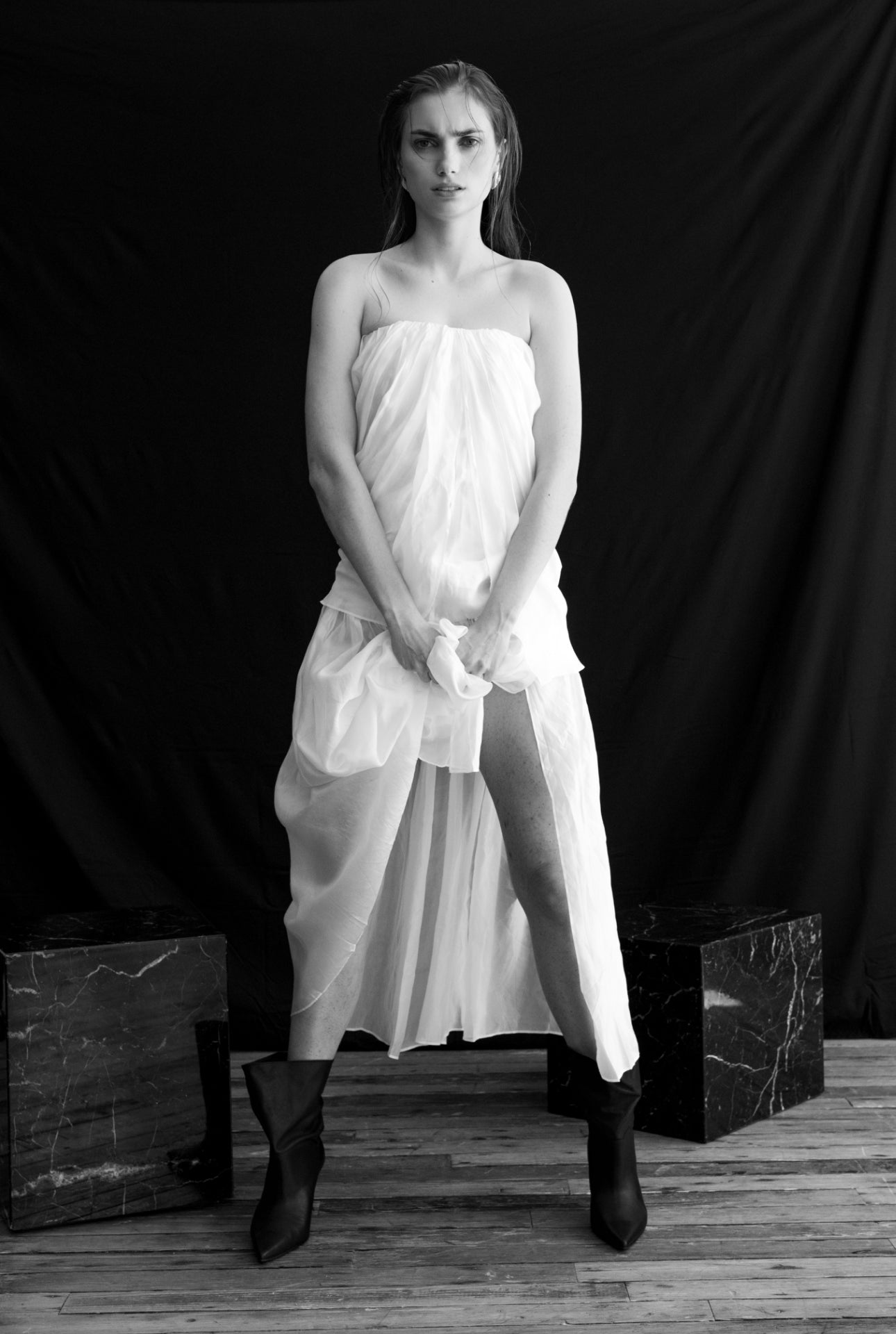 Black maniac bootie by Anny Nord from Blackbird Collection's sustainable accessories and shoes