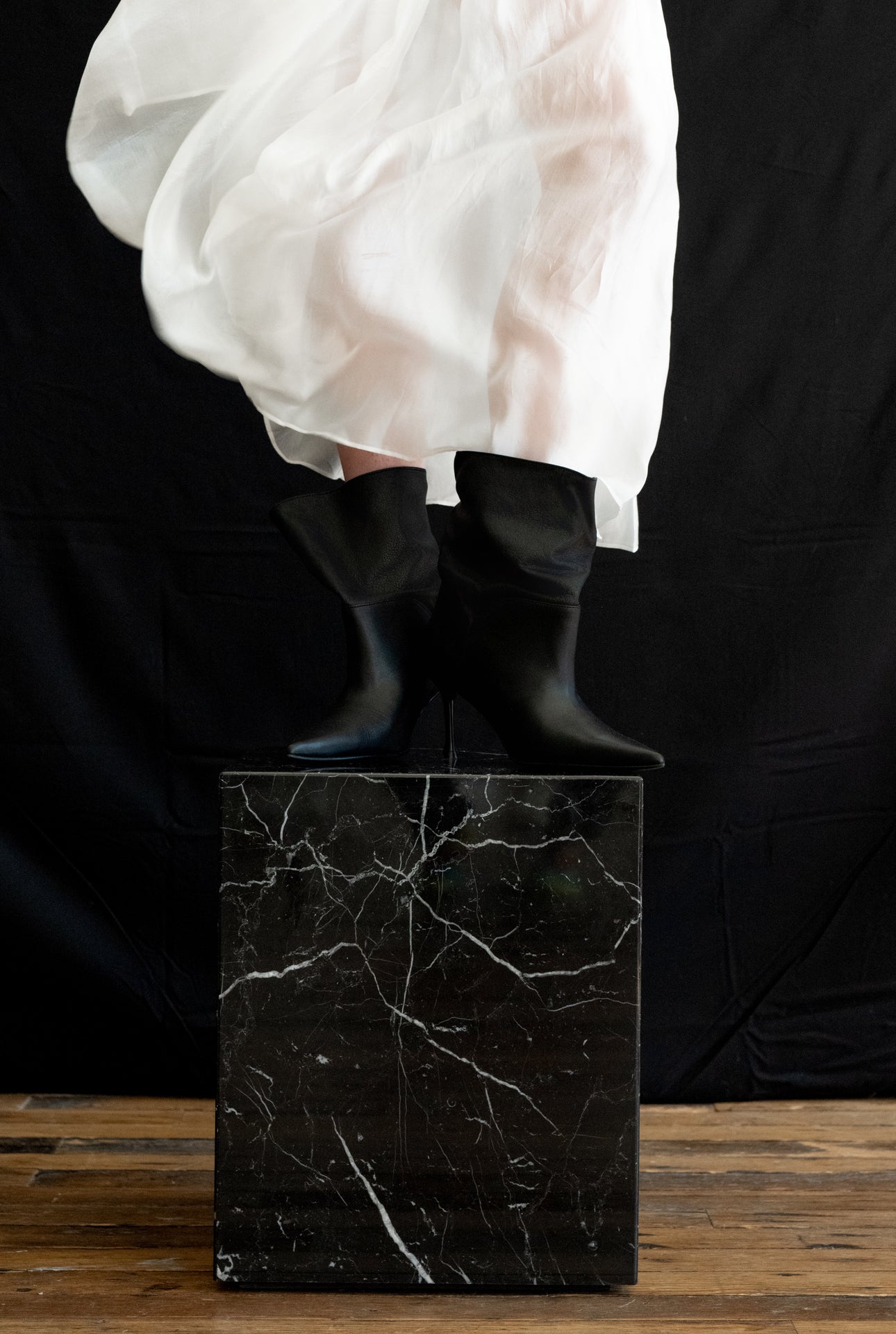 Black maniac bootie by Anny Nord from Blackbird Collection's sustainable accessories and shoes