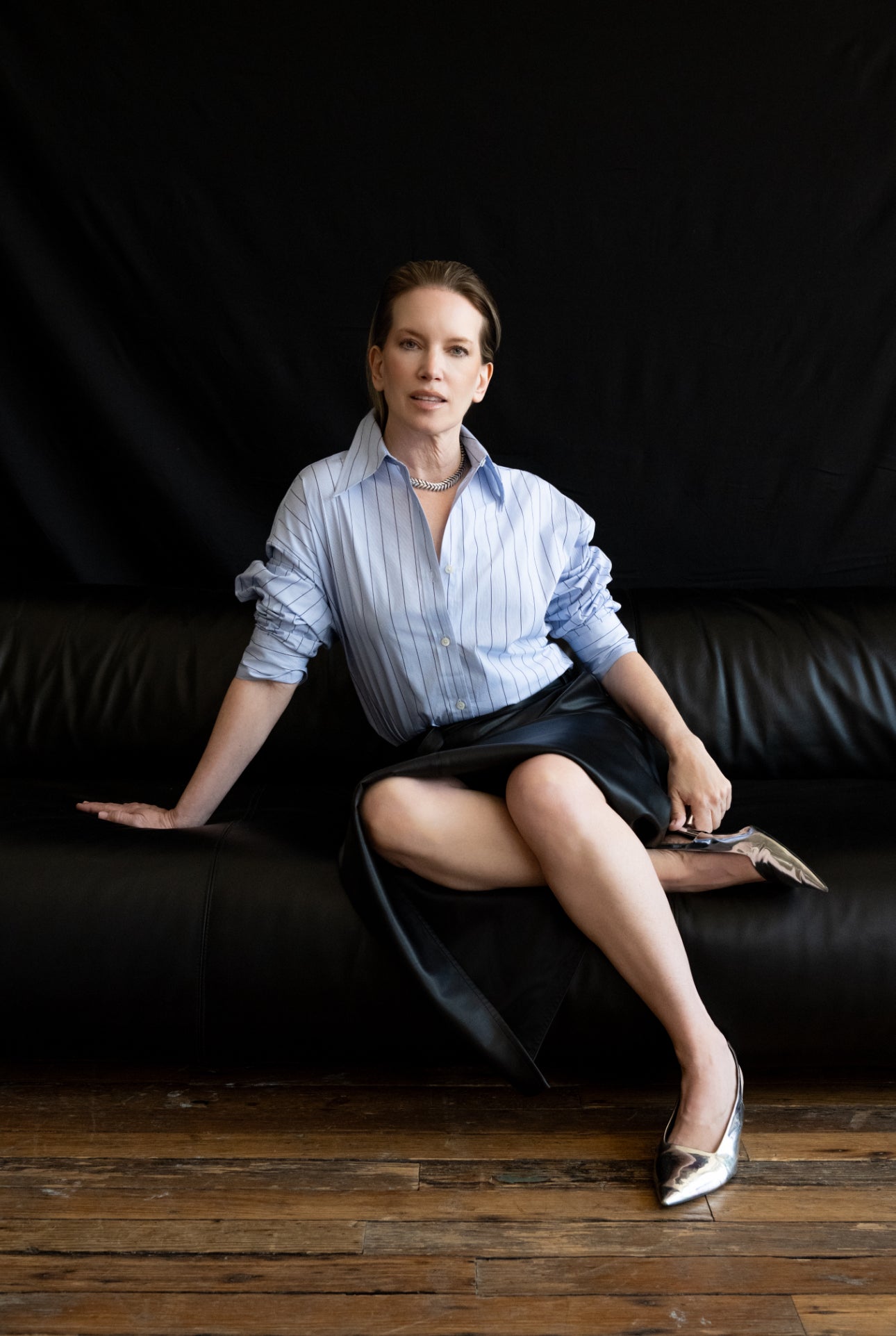 Pointblank slingback kitten heels in disco ball silver by Anny Nord from Blackbird Collection's sustainable footwear