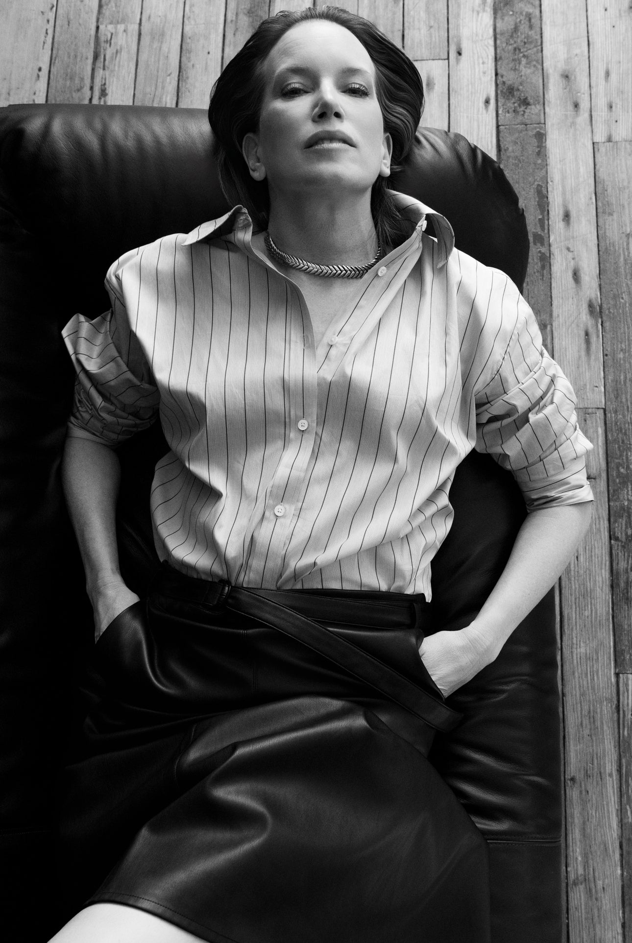 Spikelet necklace in silver by Bevza from Blackbird Collection's sustainable accessories and jewelry