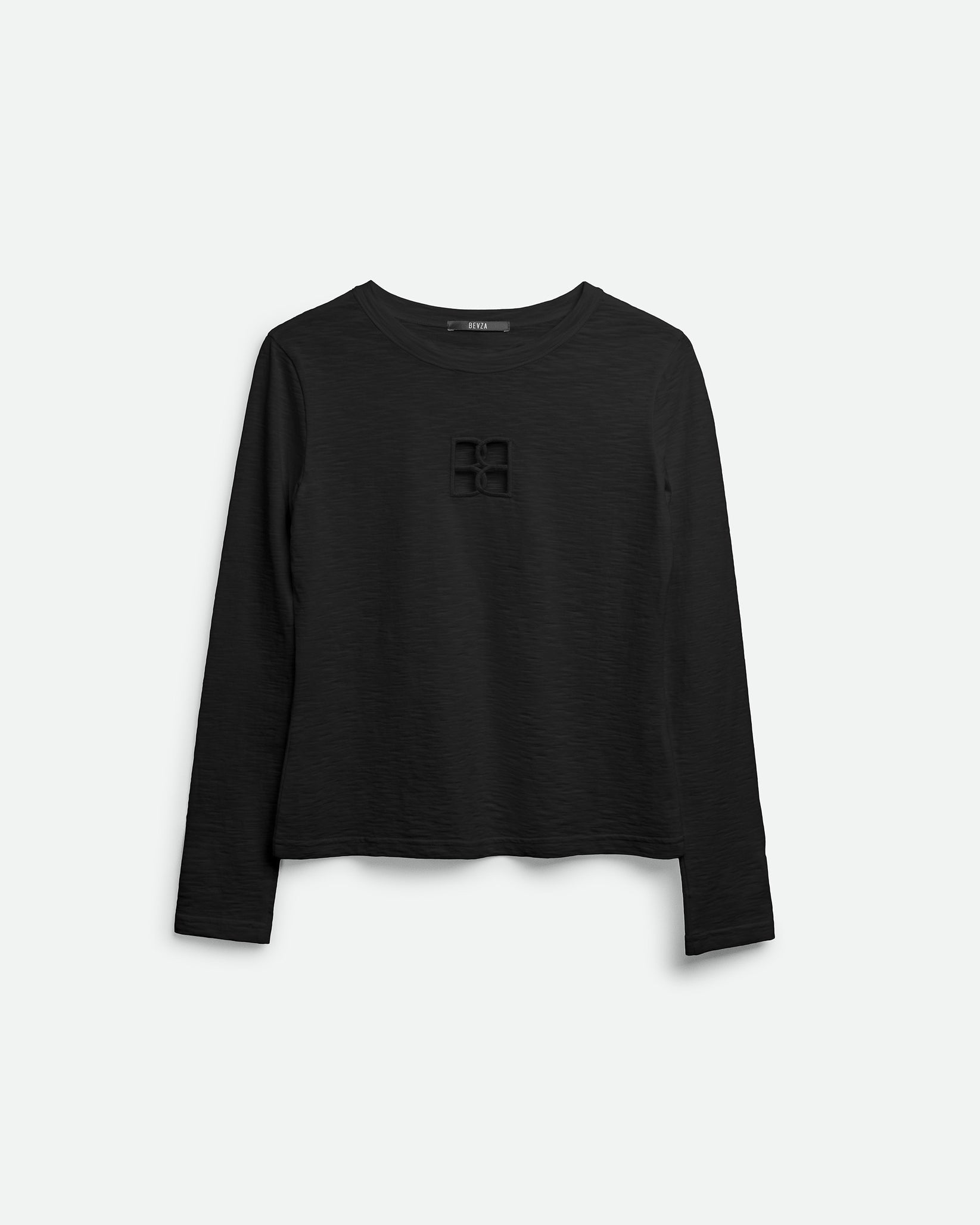 The BB Monogram Longsleeve Top in Black by Bevza