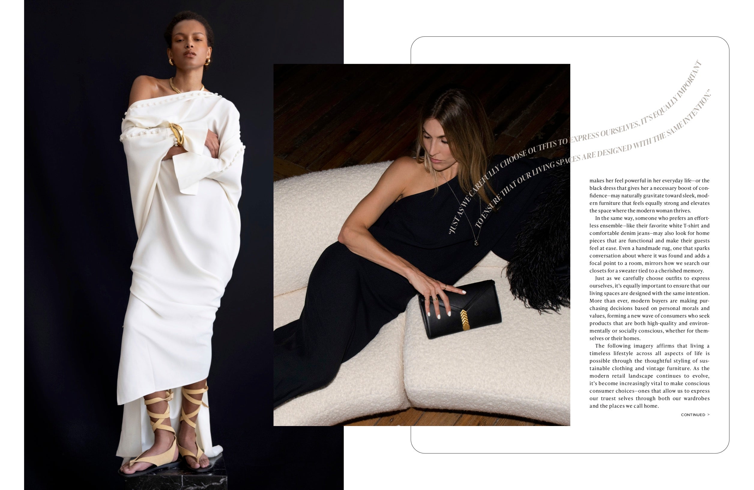 Blackbird collection sustainable fashion and interiors featured in City Lifestyle Magazine - "Living In Style: The Intersection of Fashion and Home"