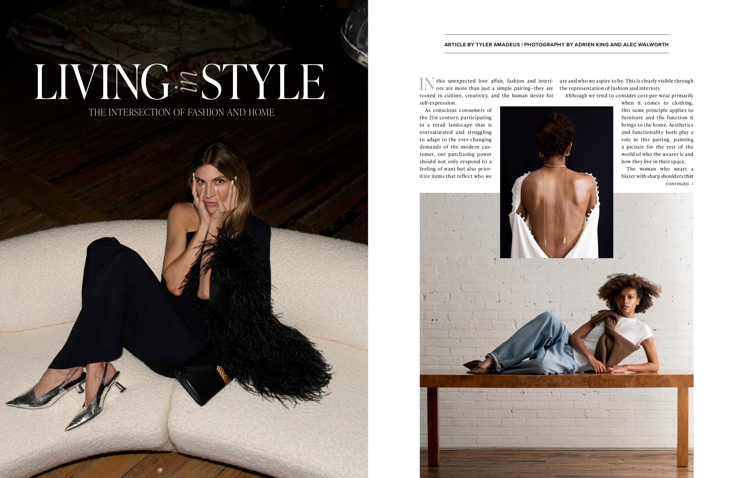 Blackbird collection sustainable fashion and interiors featured in City Lifestyle Magazine - "Living In Style: The Intersection of Fashion and Home"