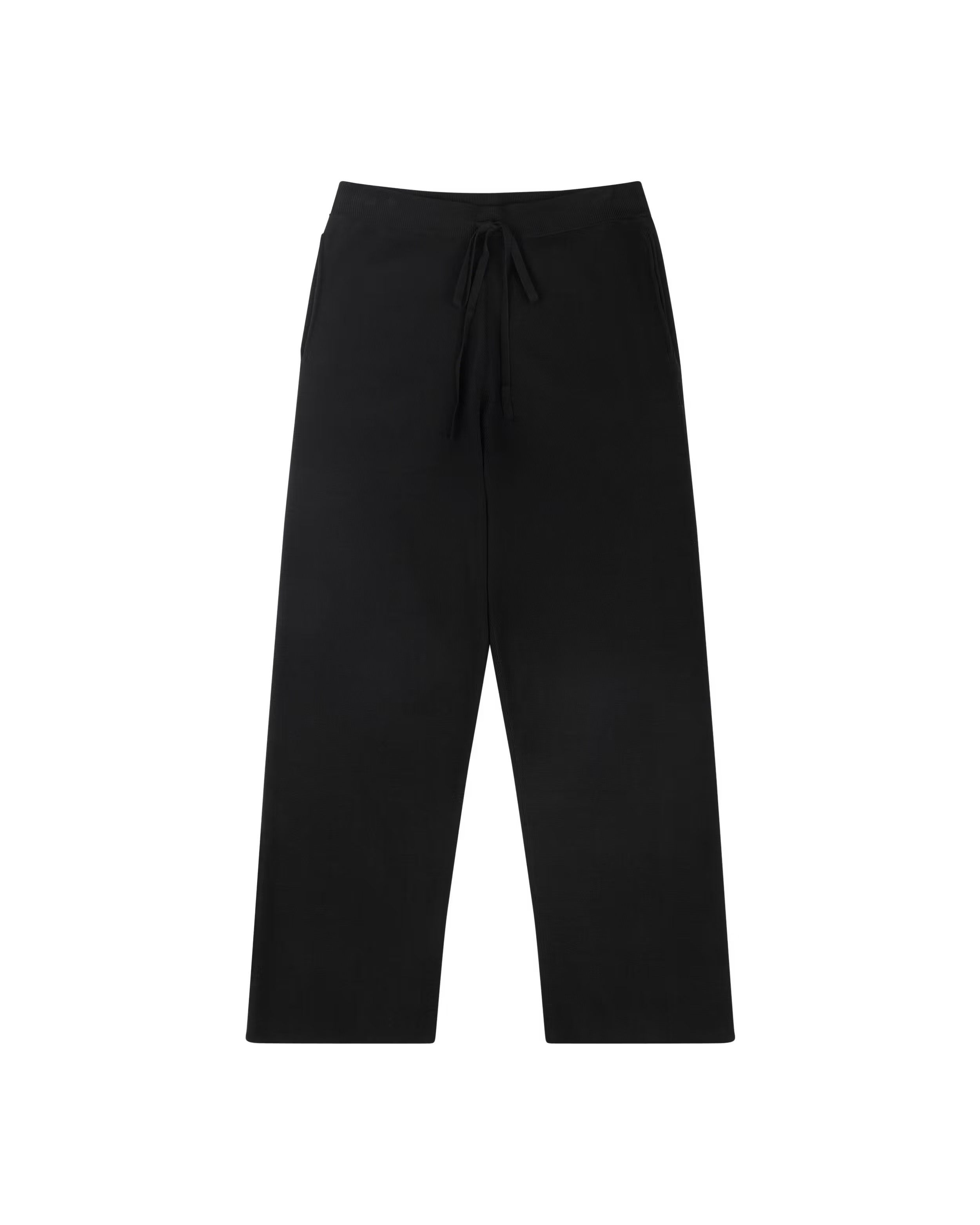 The Straight Leg Knit Pant in Black by Entire Studios