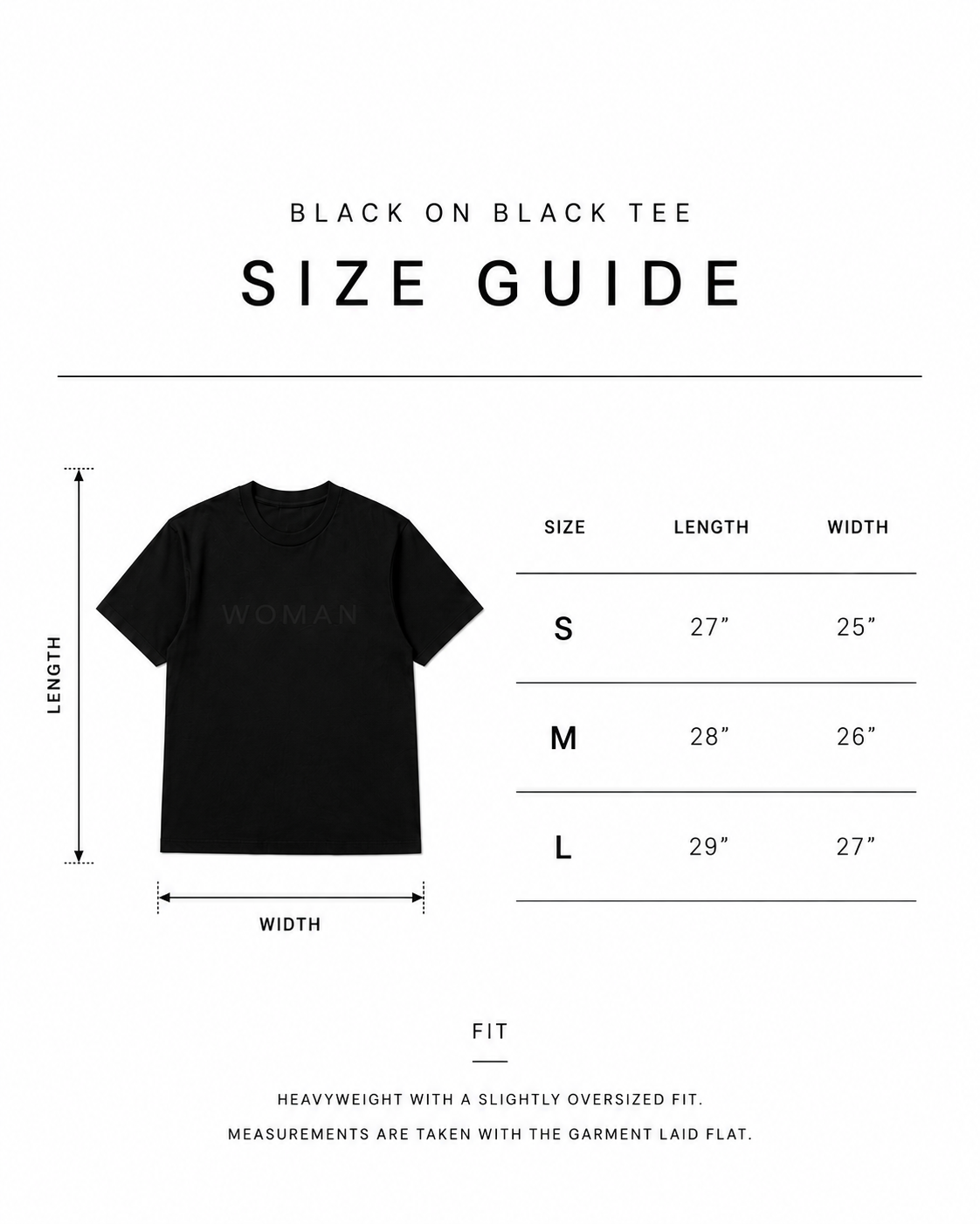 The Woman Tee in Black