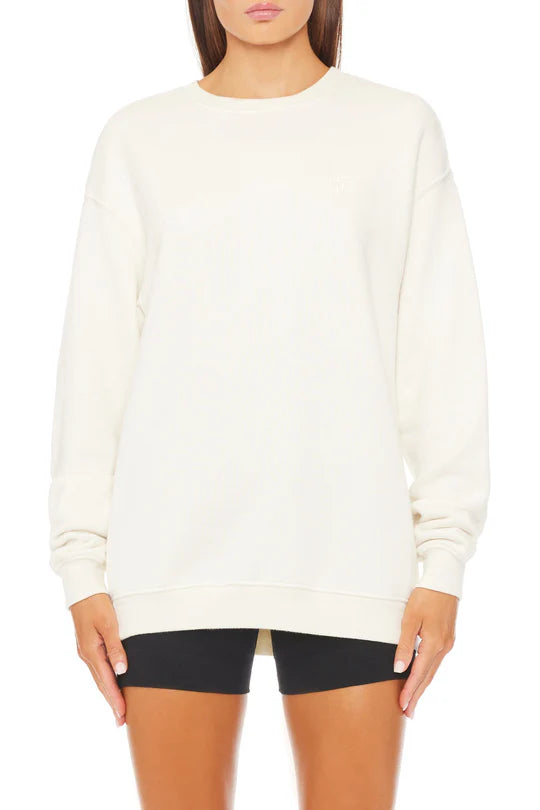 Éterne Oversized Crewneck Sweatshirt in Cream