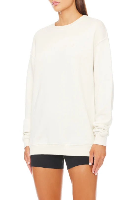 Éterne Oversized Crewneck Sweatshirt in Cream