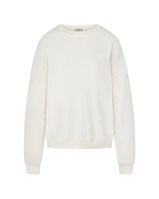 Éterne Oversized Crewneck Sweatshirt in Cream