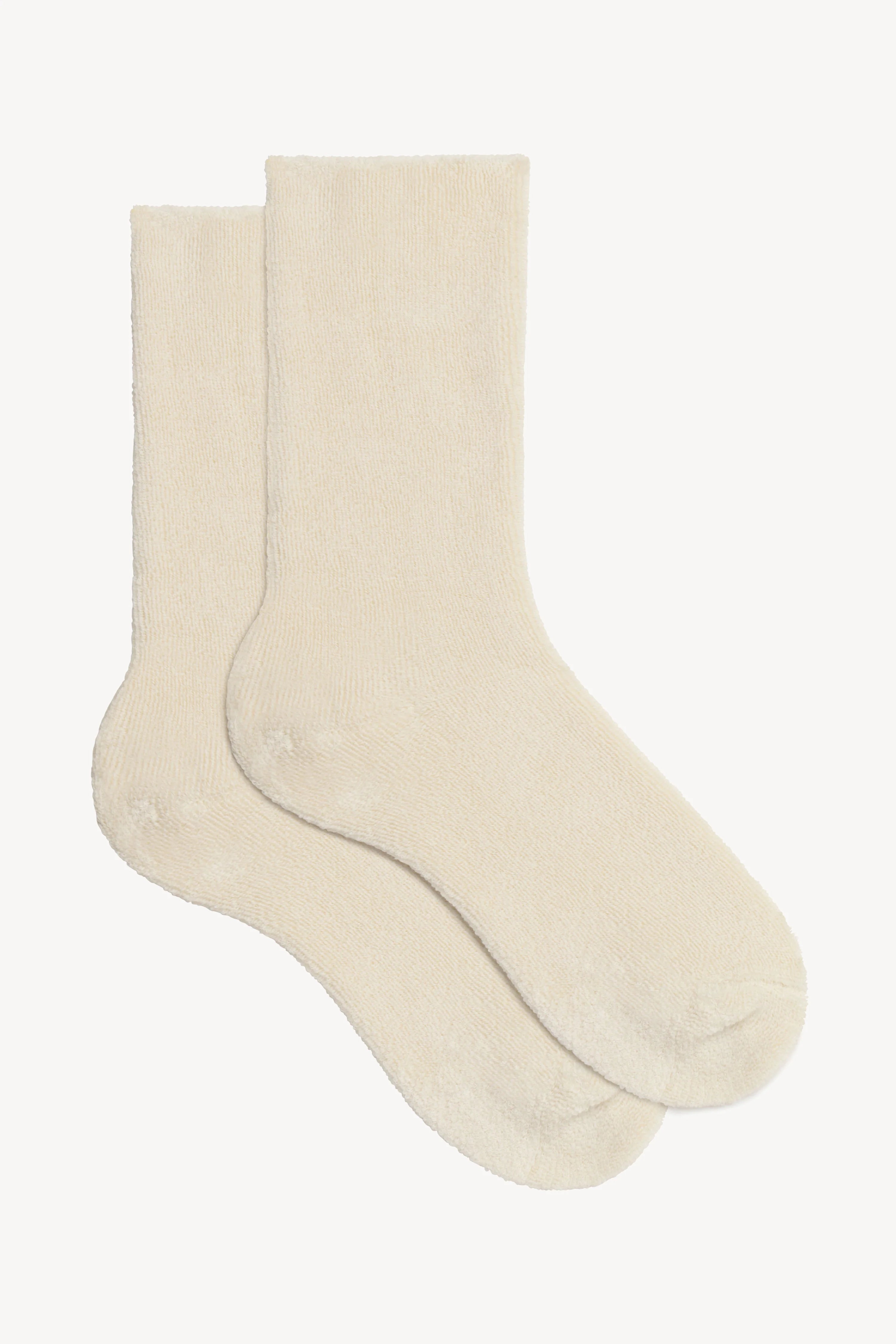 Lounge socks in cream by Éterne from Blackbird Collection's sustainable accessories for men and women