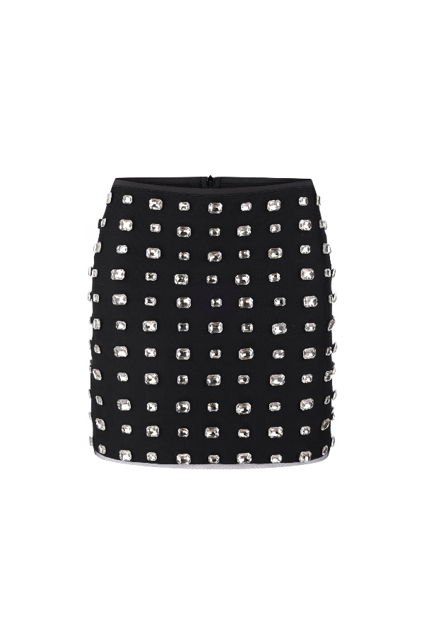 The Chantal Mini Skirt in Black by Nué