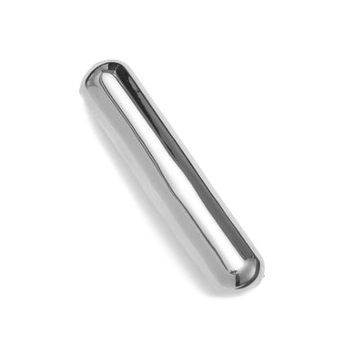 Lelet Glossy Bar Barrette in Rhodium