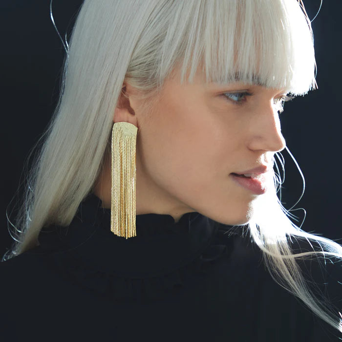 Anissa Kermiche Grand Fil Earrings in Gold