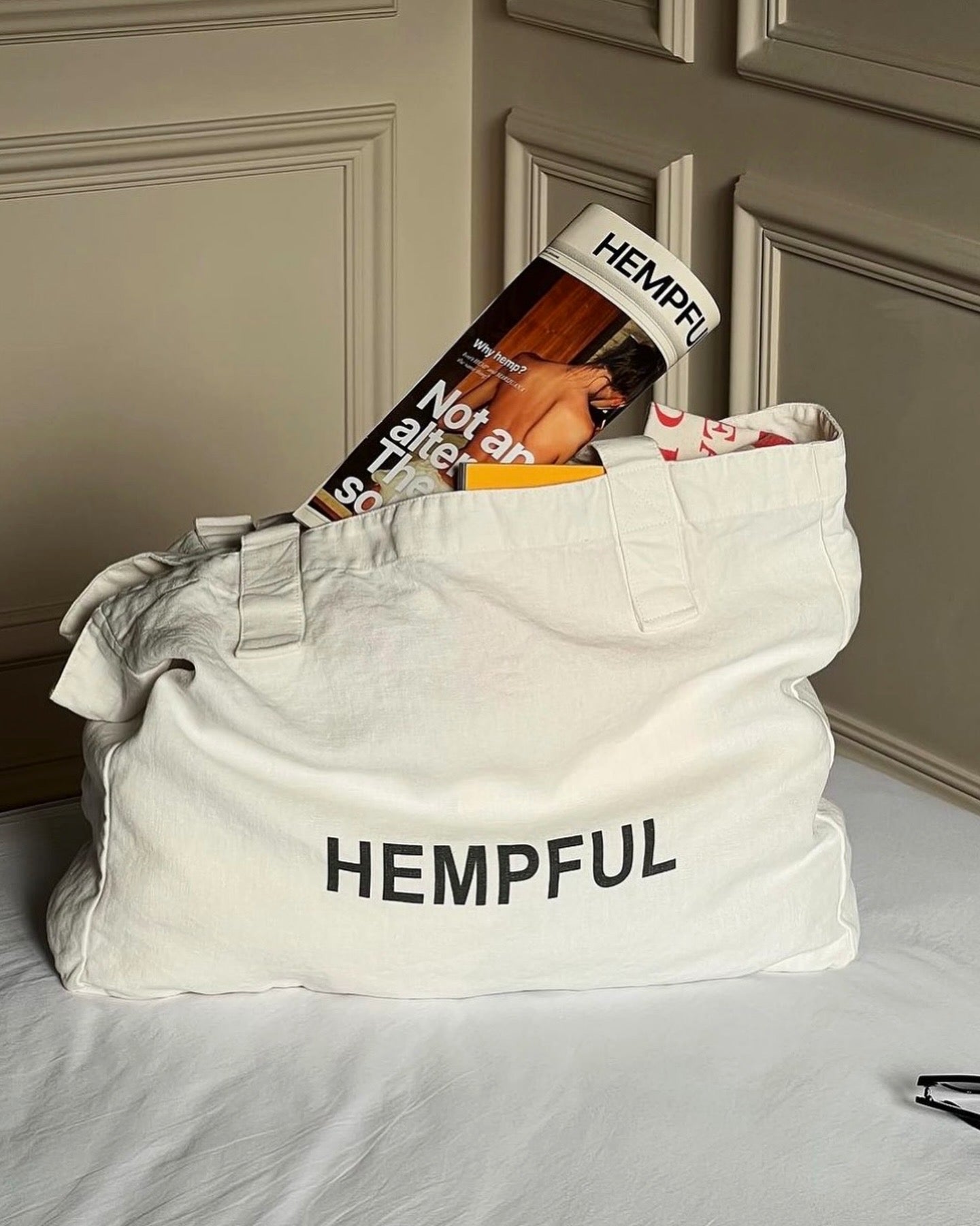 Tote bag by Hempful Club from Blackbird Collection's sustainable accessories for men and women