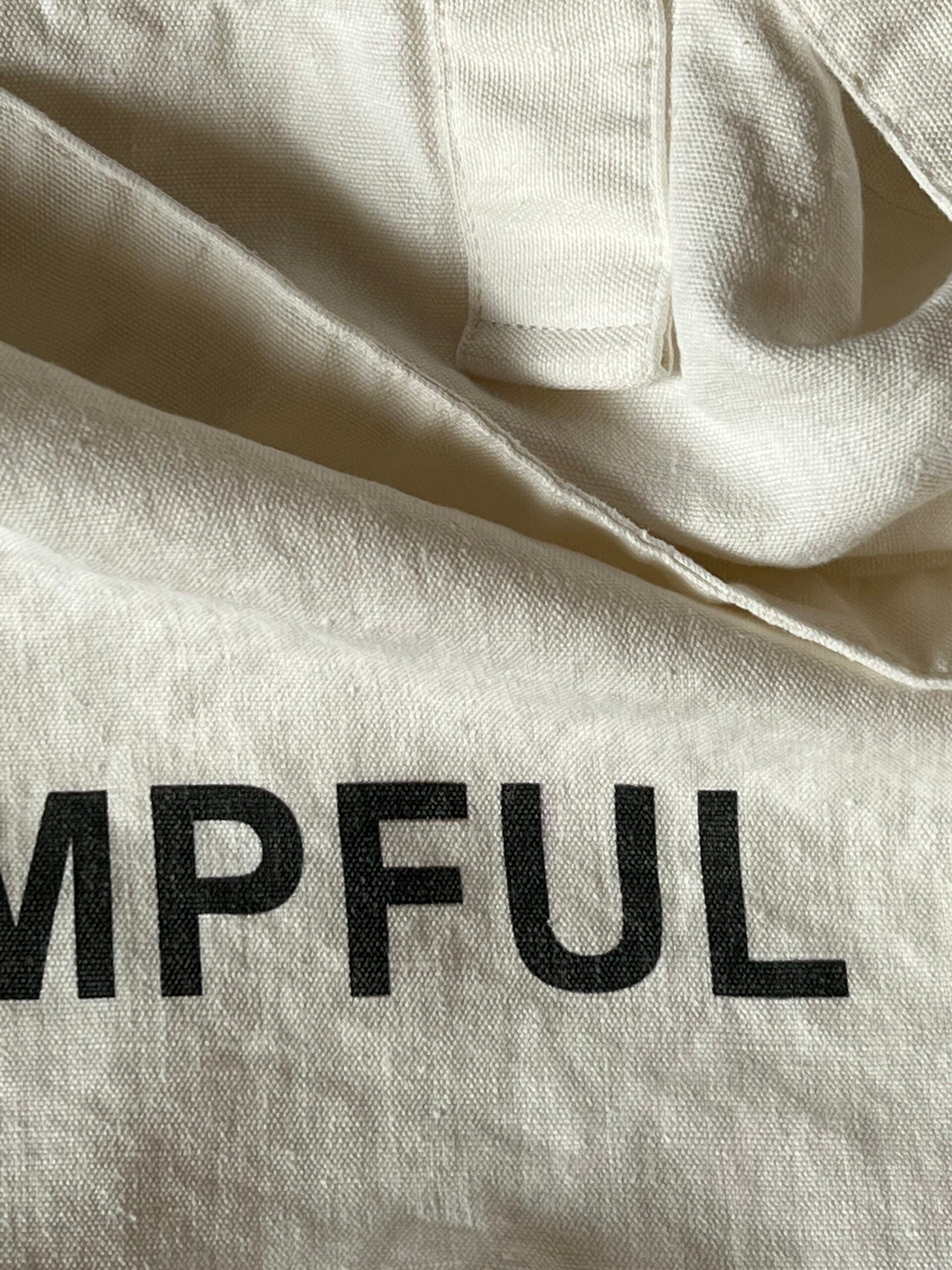white tote bag by Hempful Club from Blackbird Collection's sustainable accessories for men and women