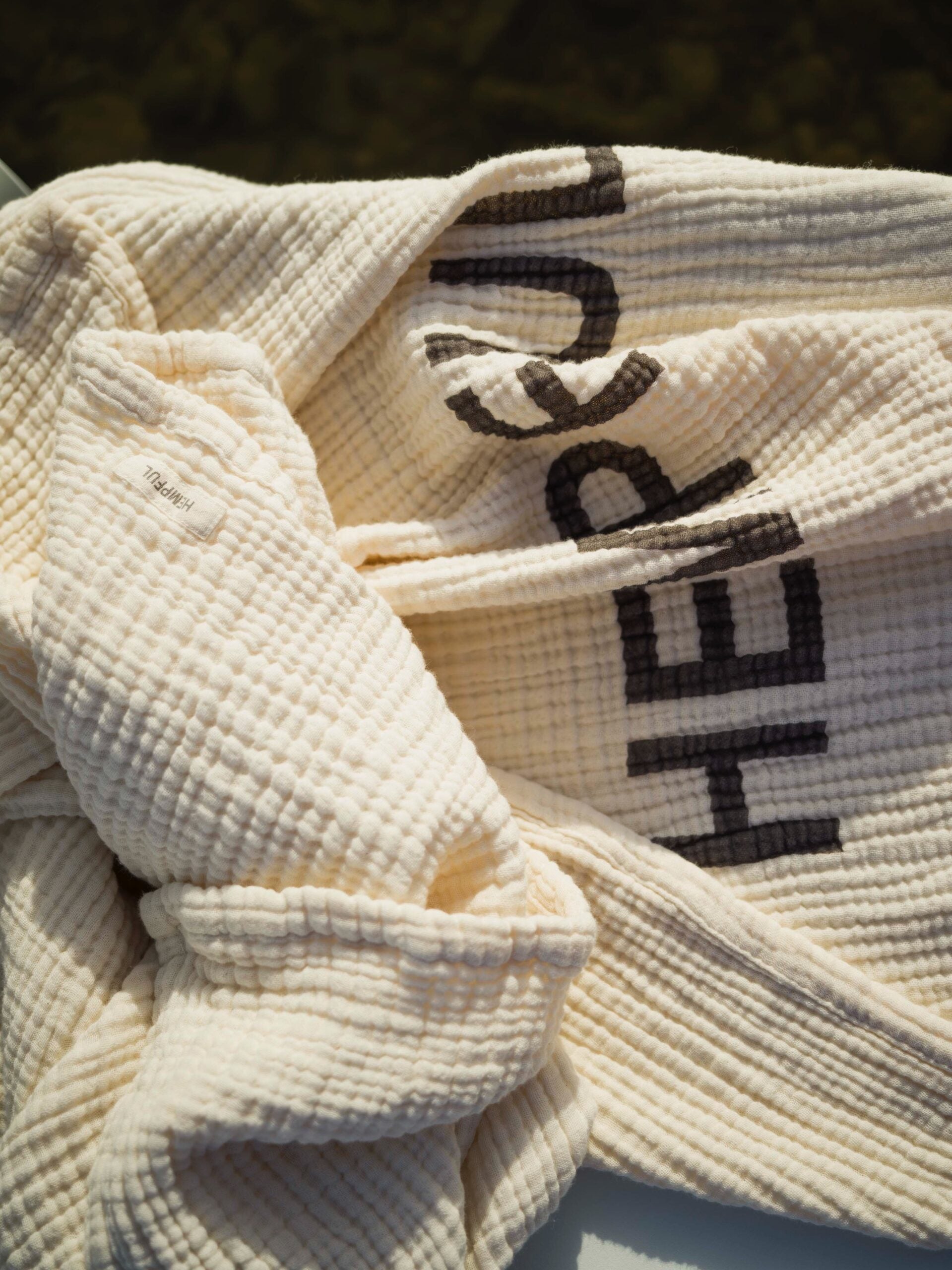 Summer organic cotton beach towel by Hempful Club from Blackbird Collection's sustainable accessories and swim