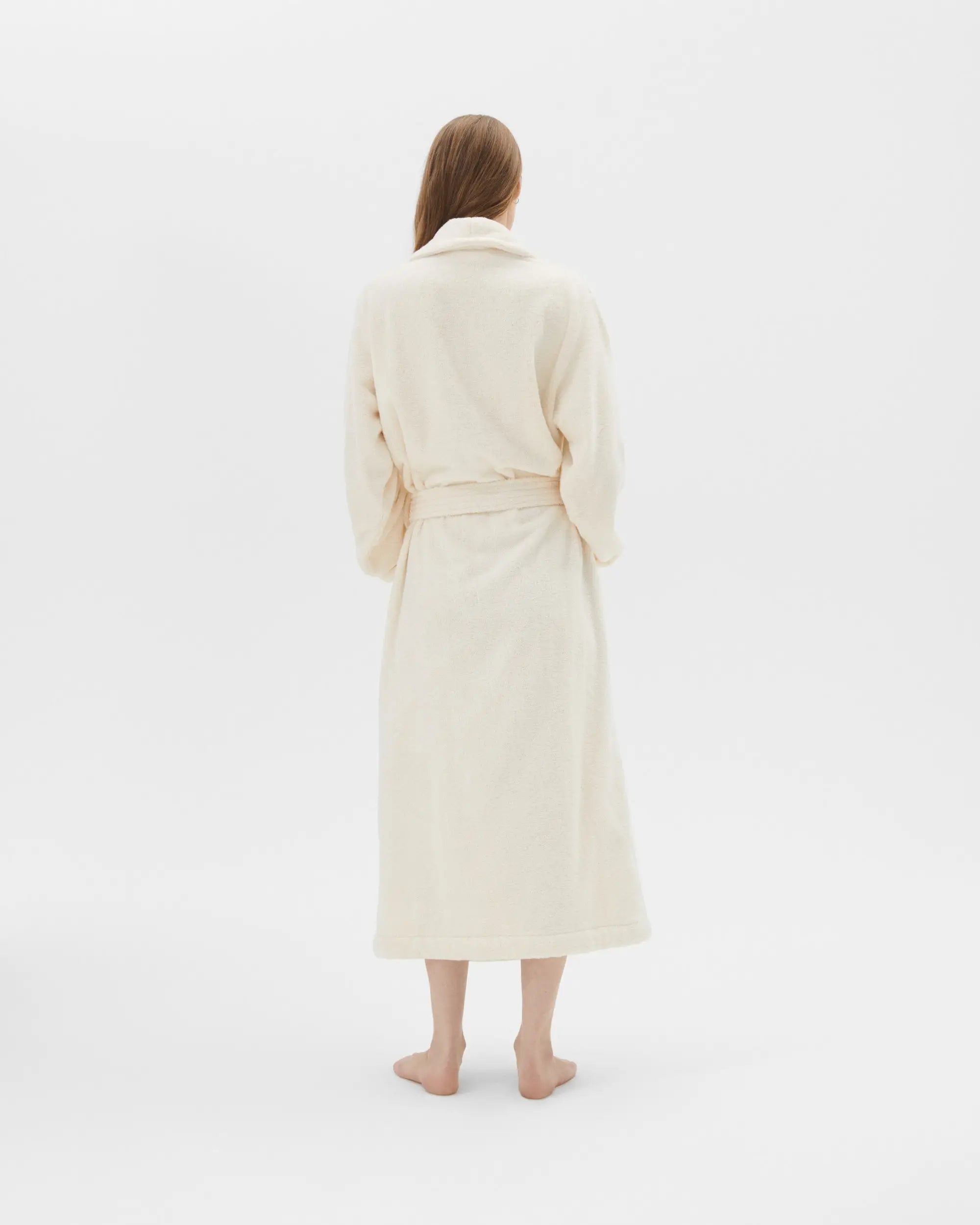 Tekla Classic Bathrobe in Ivory