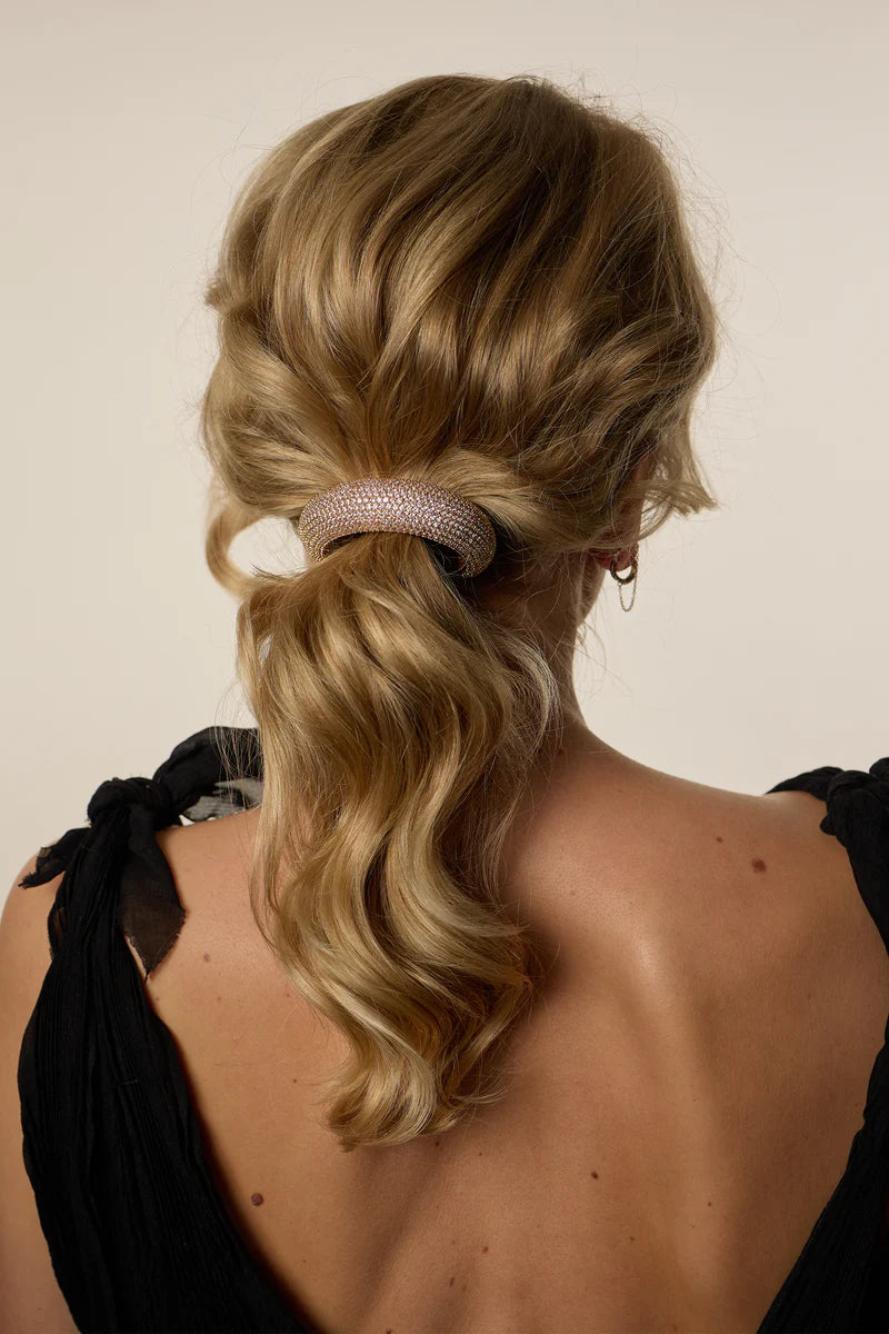 Crystal pave arch pony cuff by Lelet from Blackbird Collection's sustainable accessories