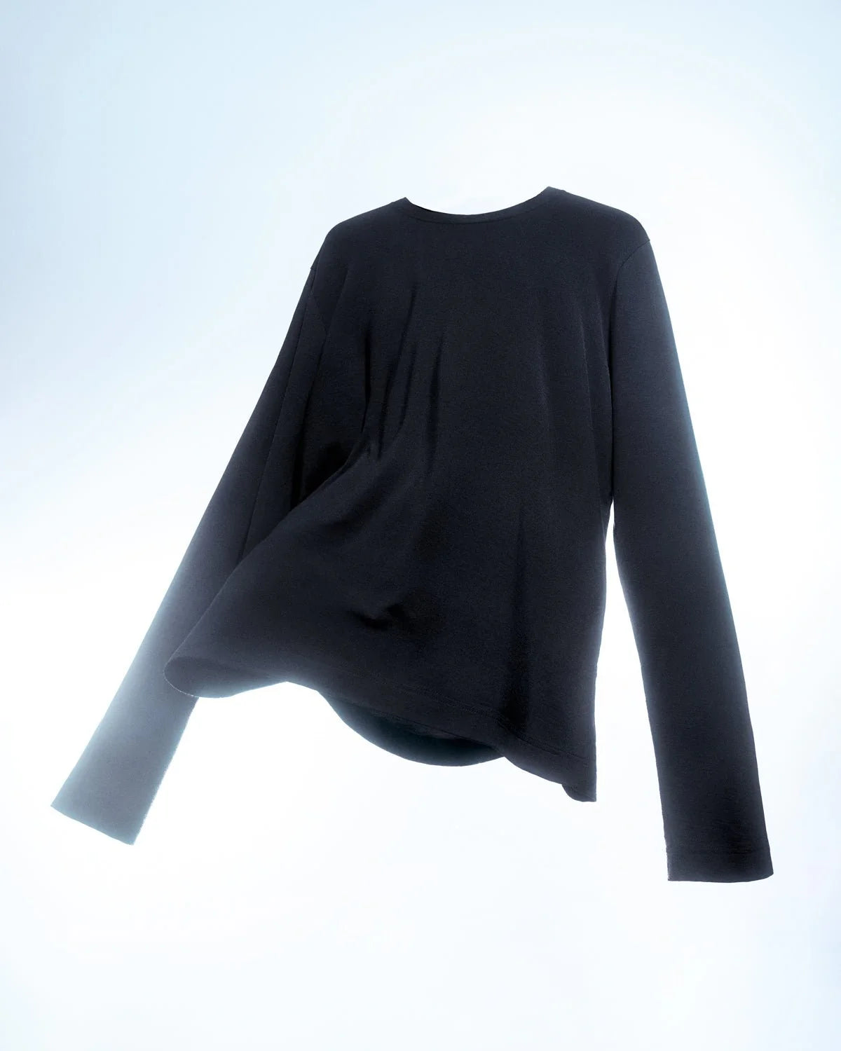 CDLP Merino Wool Blend Long Sleeve T-Shirt in Black