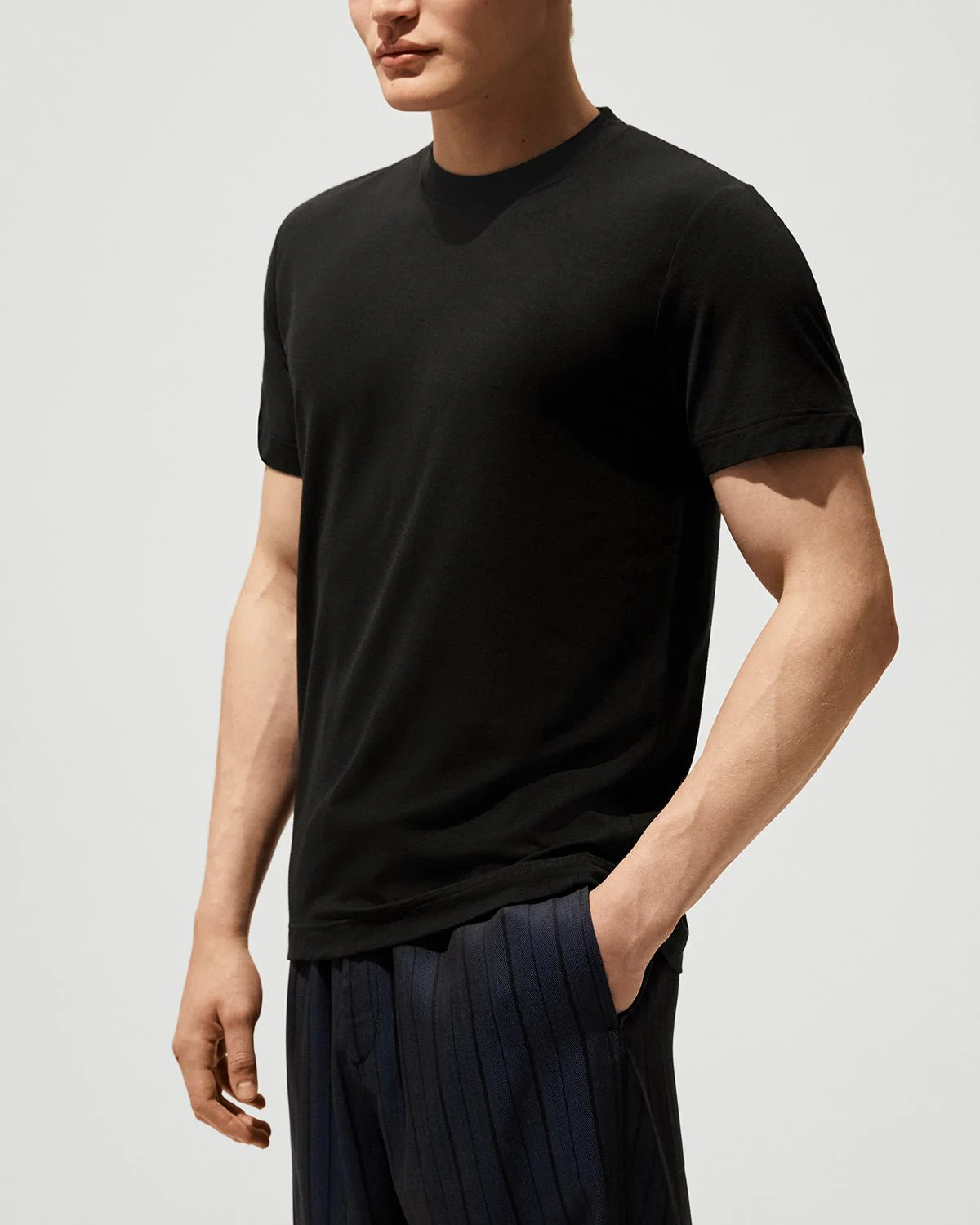 CDLP Merino Wool Blend T-Shirt in Black