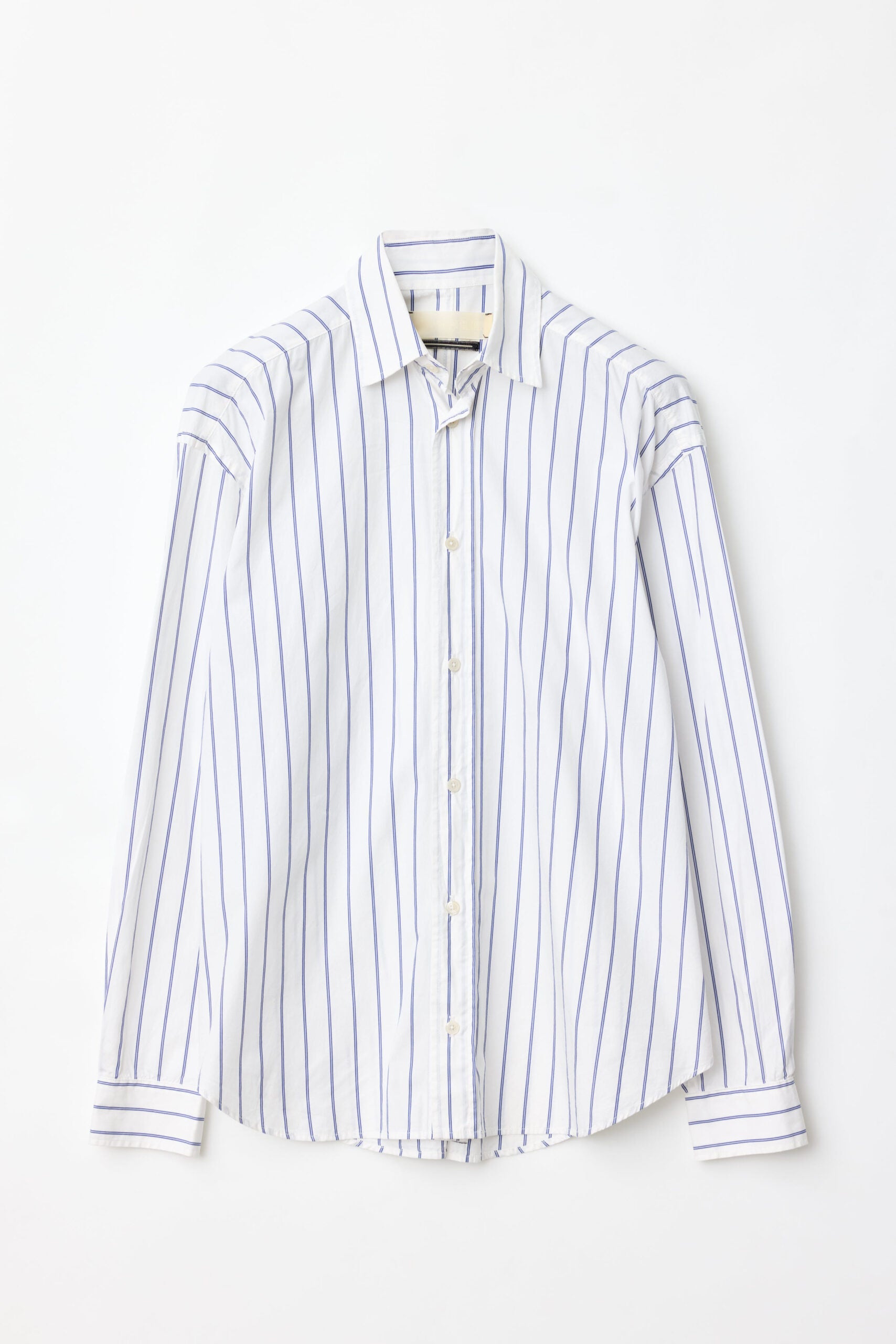 Mo button down shirt in blue stripe by ADNYM from Blackbird Collection's sustainable men's fashion tops