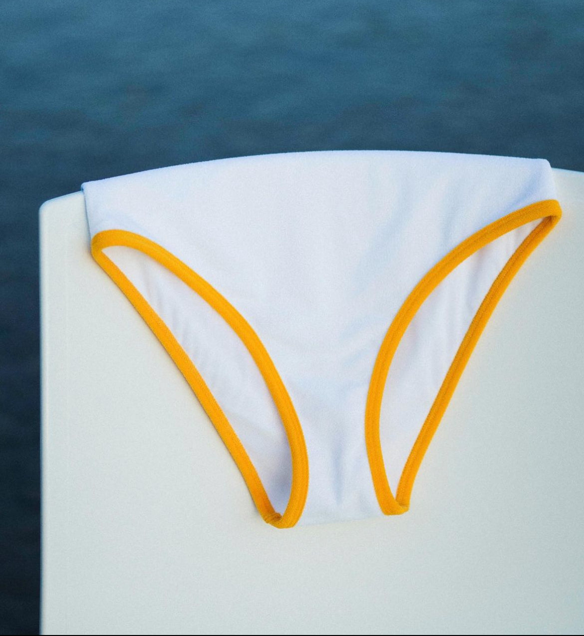 Hempful Naomi Swimsuit in White and Yellow