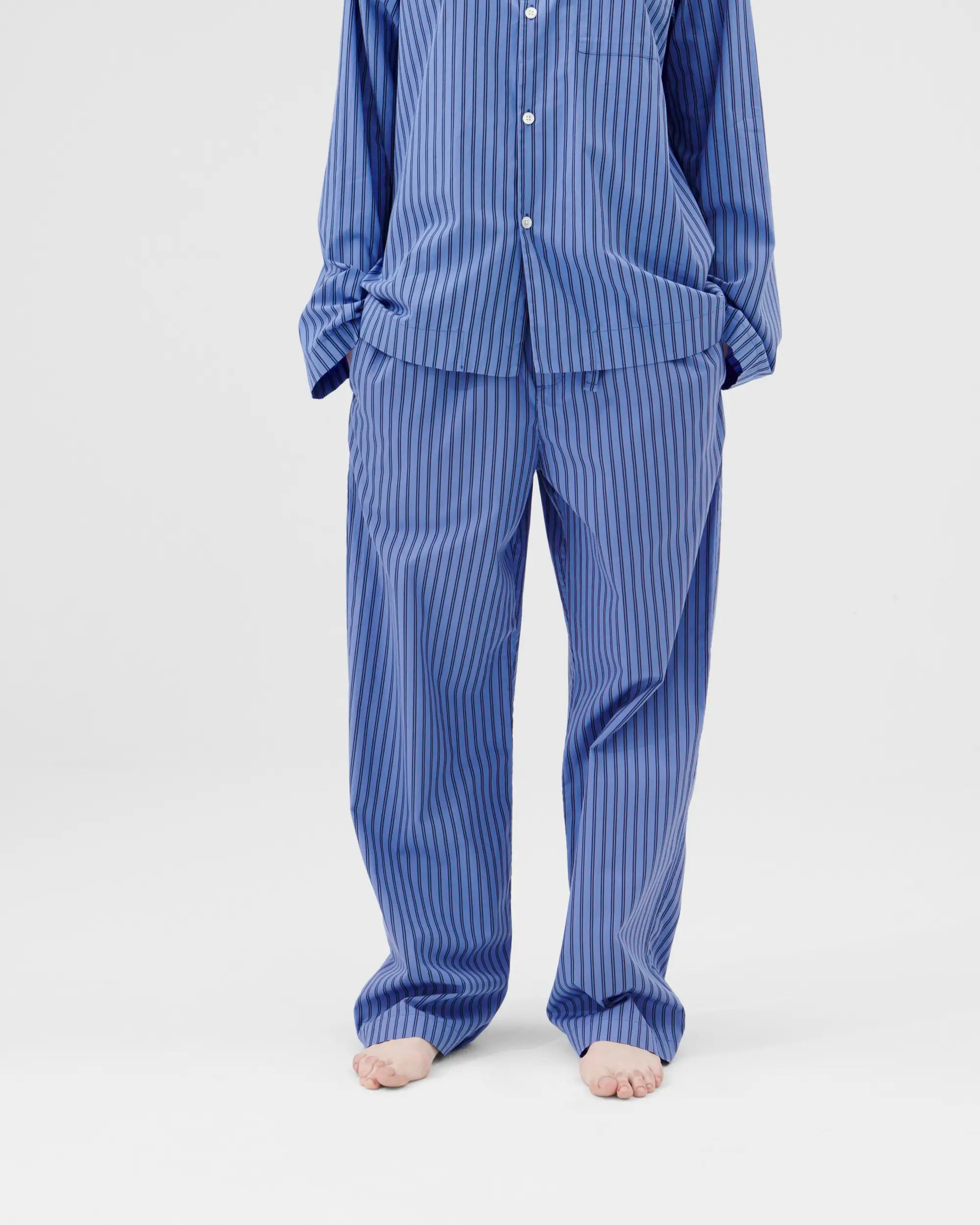 Tekla Boro Striped Poplin Pants