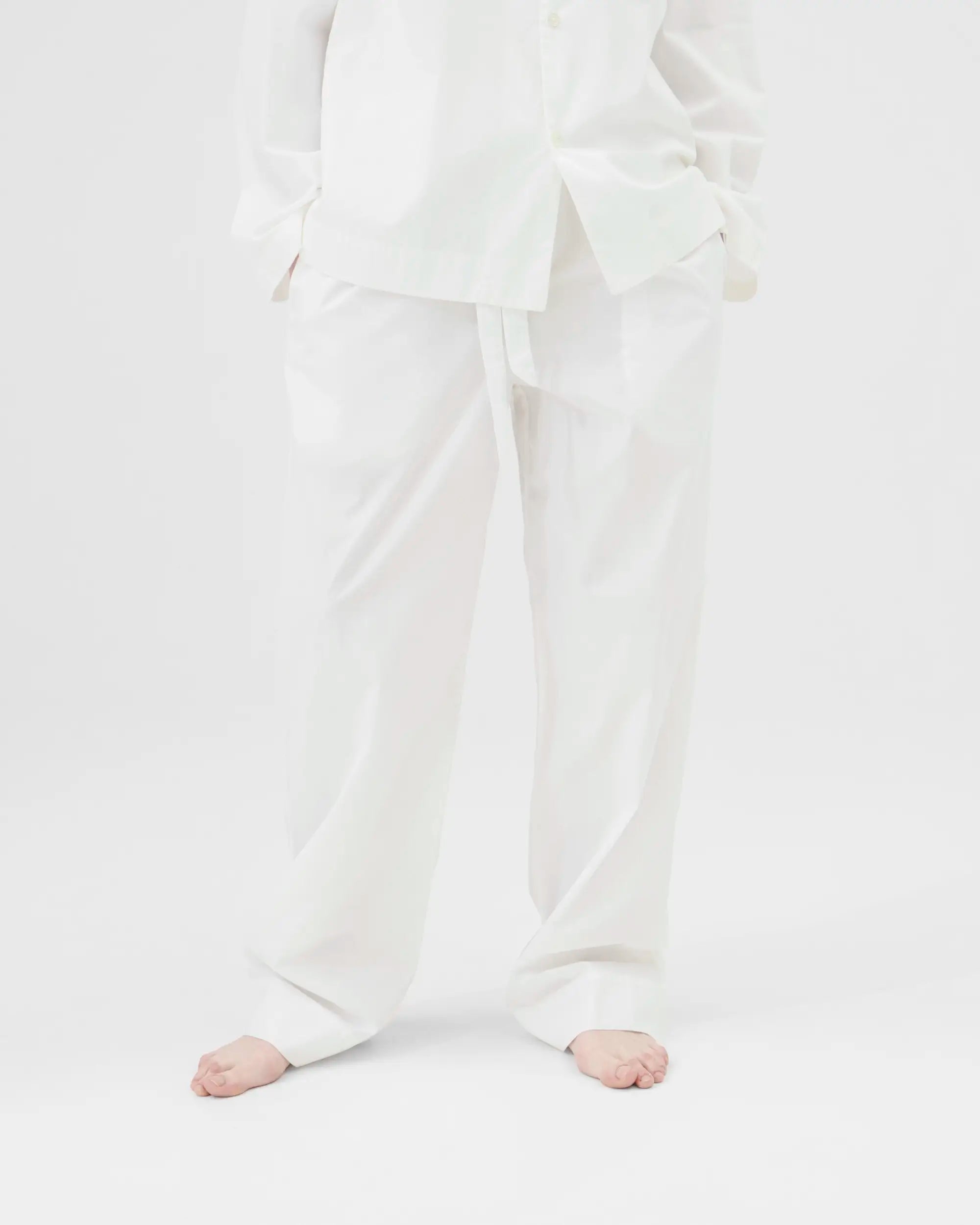 Tekla Poplin Pants in Alabaster White