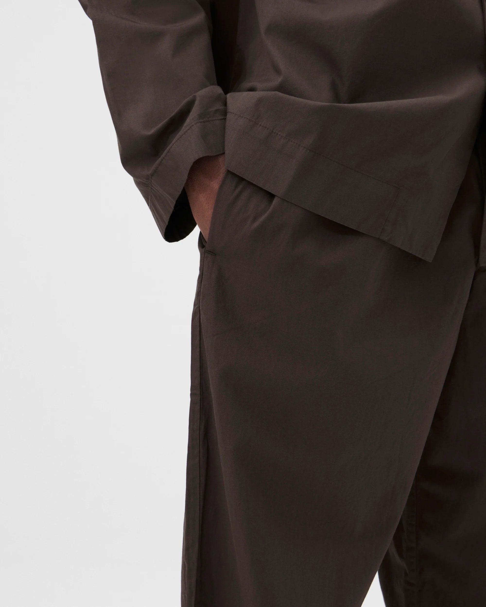 Tekla Poplin Pants in Coffee