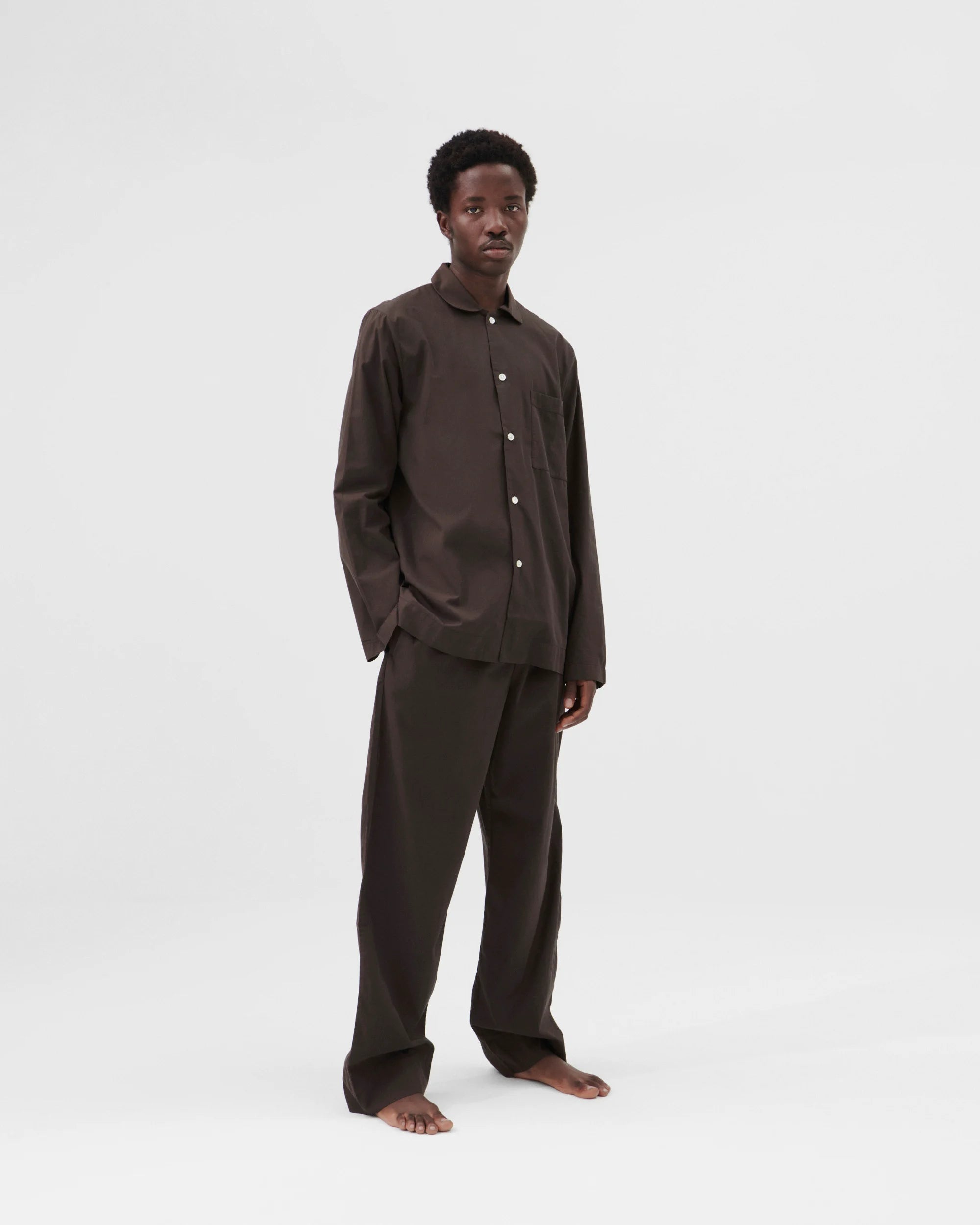 Tekla Poplin Pants in Coffee