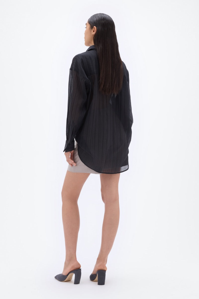 Black Oversized Shirt by REMAIN