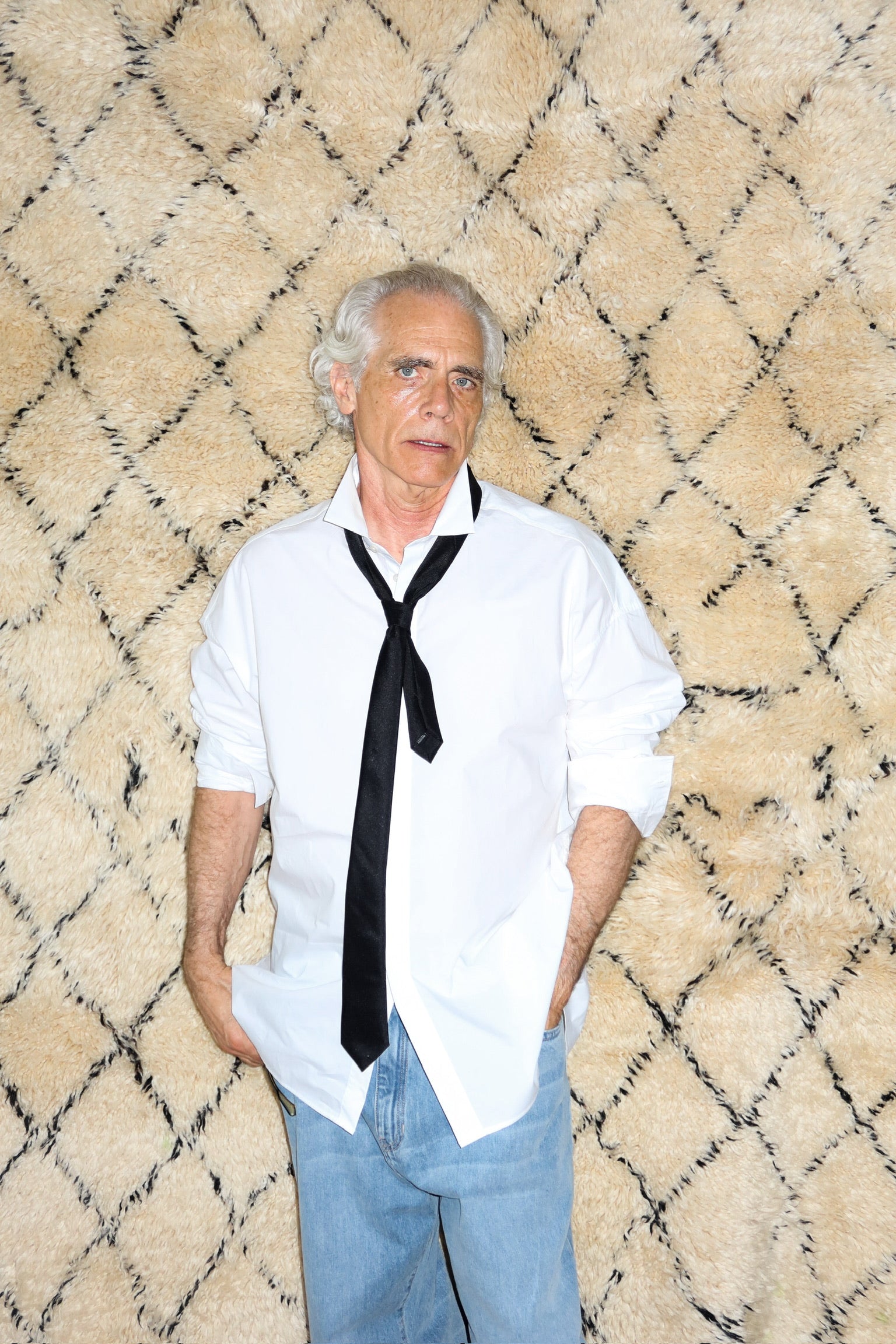 White Rhim button down relaxed shirt by ADNYM from Blackbird Collection's sustainable men’s fashion