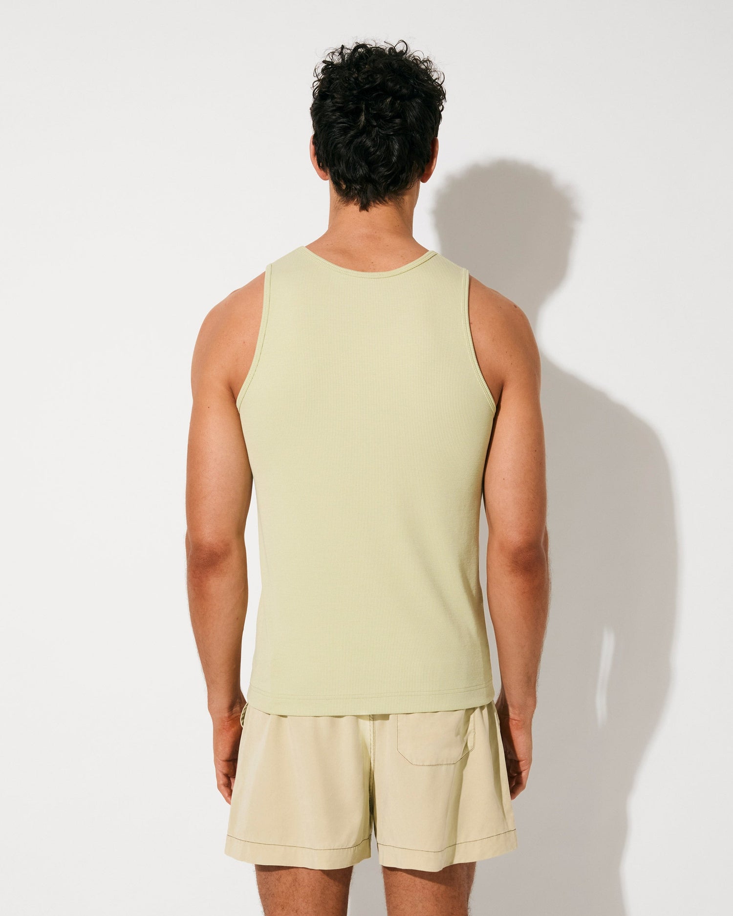 CDLP Men's Rib Tank in Lemongrass