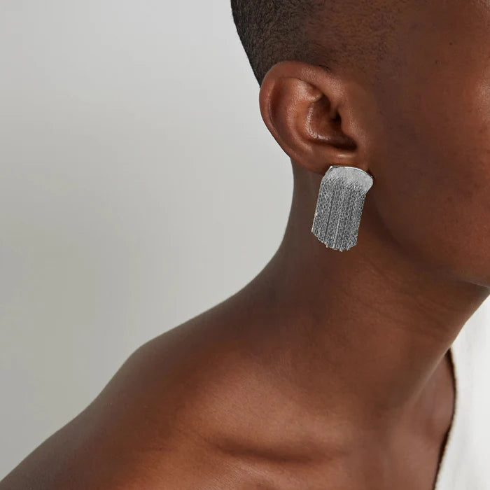 Anissa Kermiche Short Fil Earrings in Silver