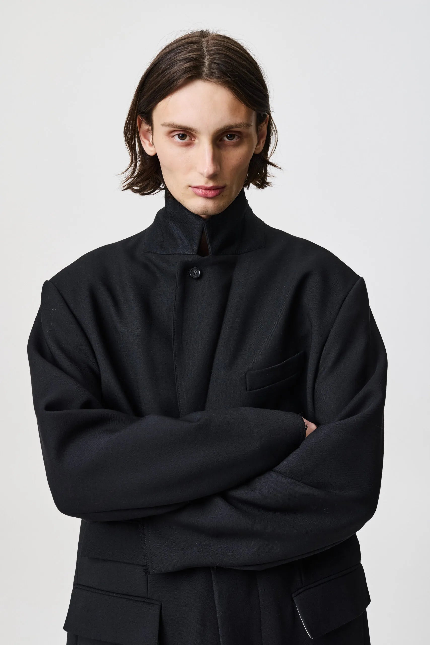 Augi coat menswear-inspired oversized coat by ADNYM from Blackbird Collection's sustainable outerwear for men