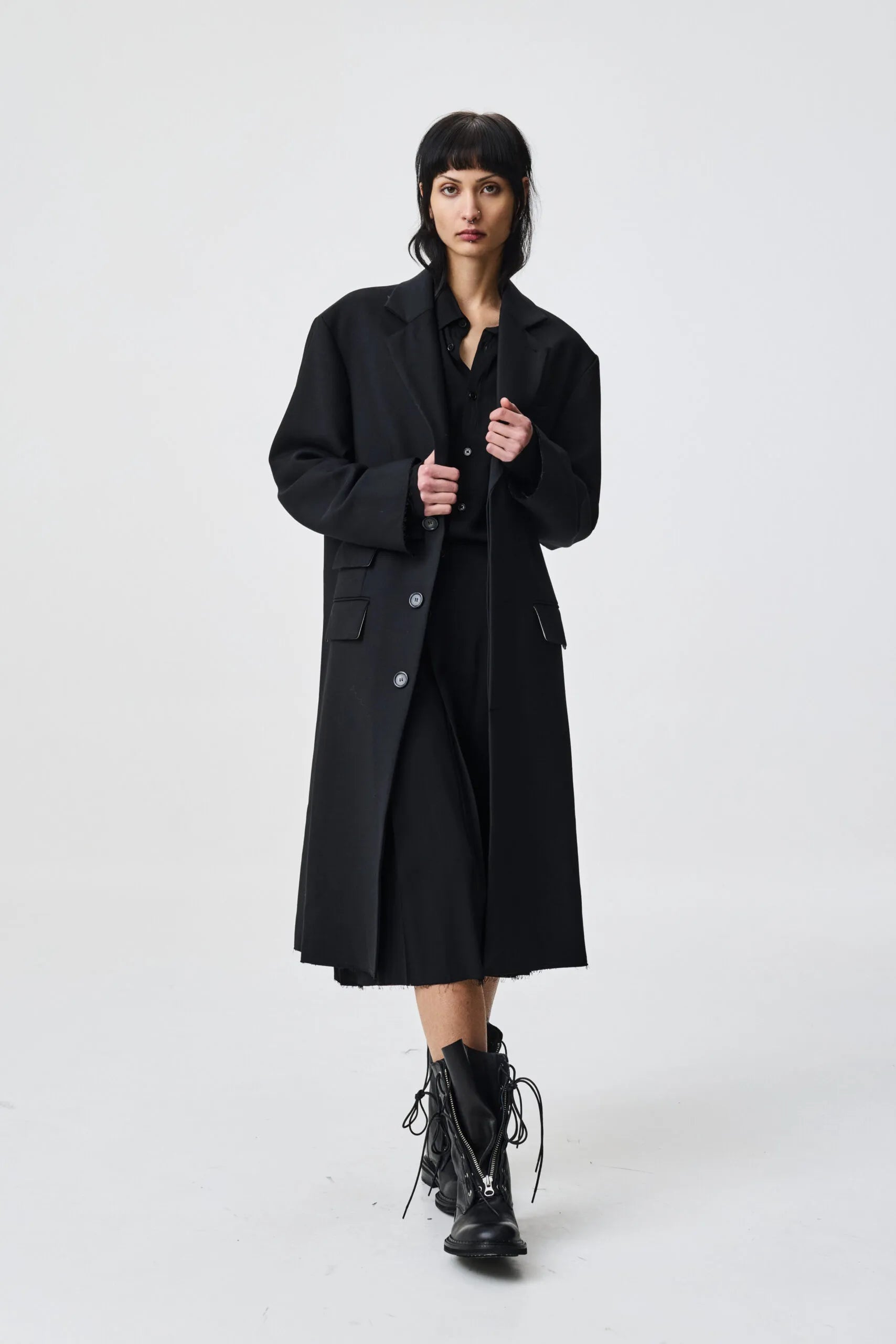 Augi coat menswear-inspired oversized coat by ADNYM from Blackbird Collection's sustainable outerwear for men
